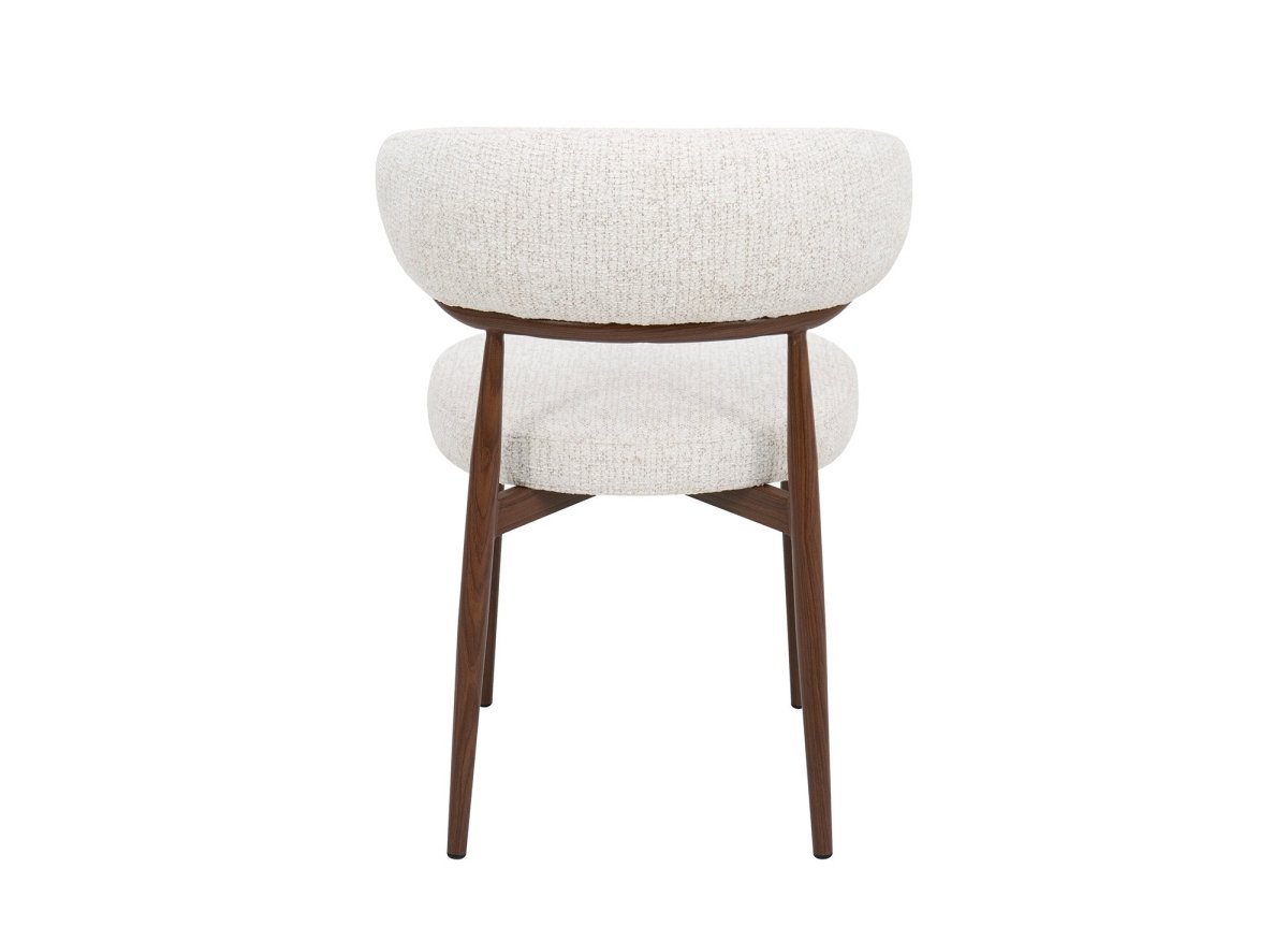 Lot de 2 chaises en velours tissé écru pieds en métal marron JULES - DécoInParis