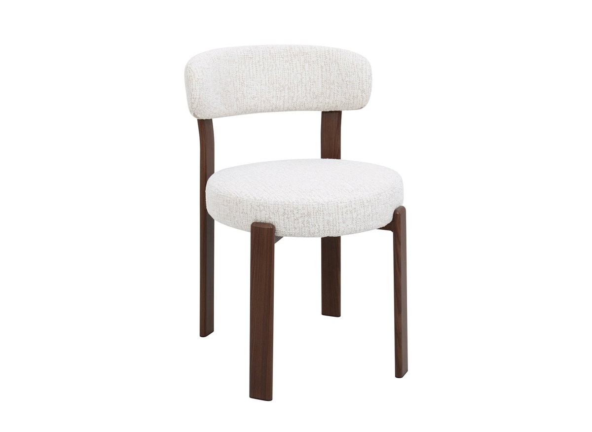 Lot de 2 chaises en velours tissé écru pieds en métal marron MARYSE - DécoInParis