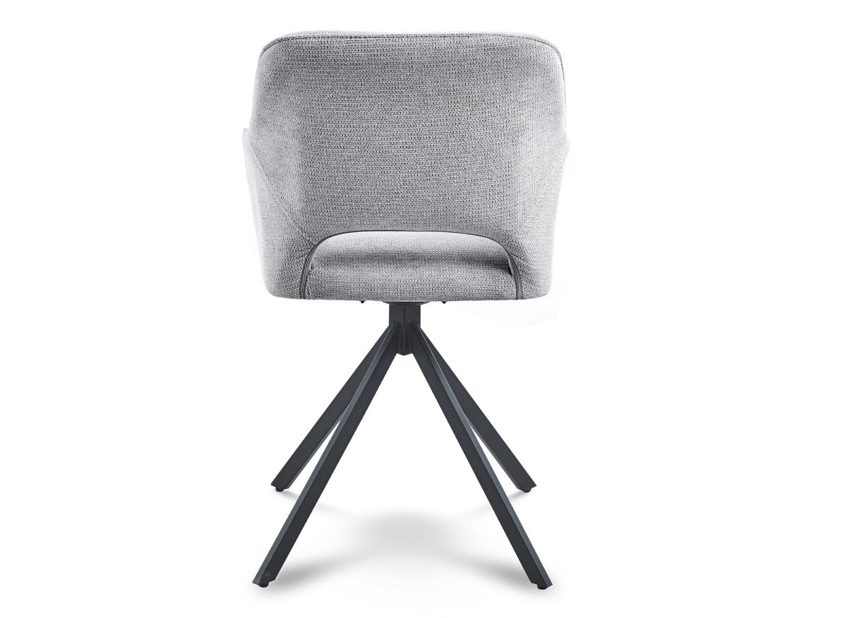 Lot de 2 chaises pivotantes design en velours gris clair CIEL - DécoInParis