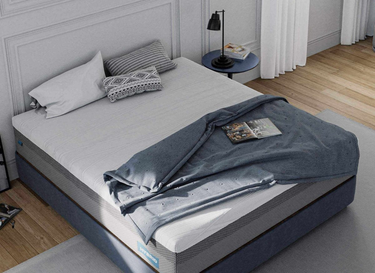 Matelas HYBRID 140 x 190 cm ressorts ensachés et mémoire de forme épaisseur 26 cm - DécoInParis