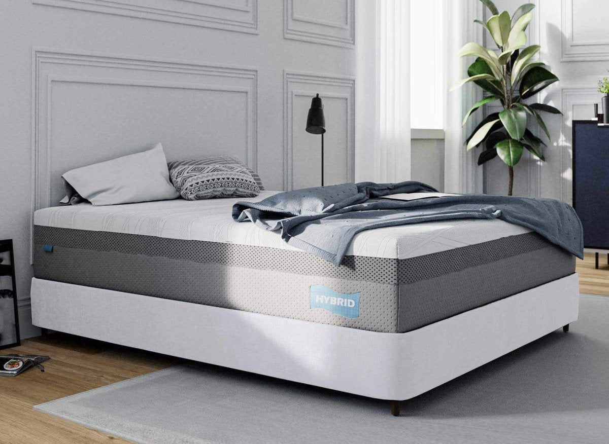 Matelas HYBRID 160 x 200 cm ressorts ensachés et mémoire de forme épaisseur 26 cm - DécoInParis