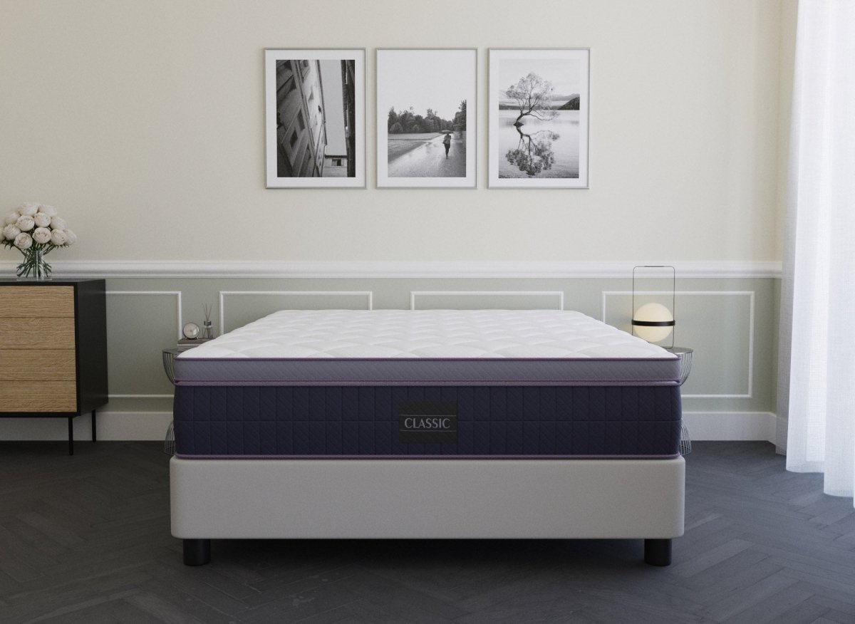 Matelas hybride CLASSIC 180 x 200 cm ressorts ensachés et mémoire de forme épaisseur 31 cm - DécoInParis