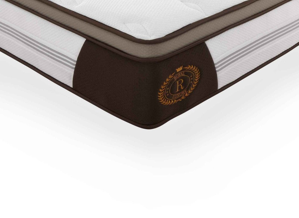 Matelas hybride ROYAL LUX 160 x 200 cm ressorts ensachés et mémoire de forme épaisseur 31 cm - DécoInParis