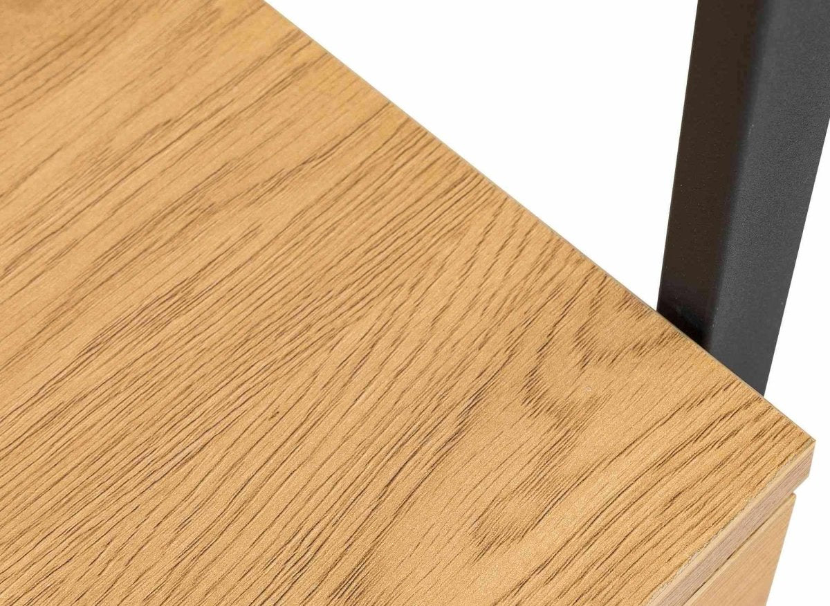 Meuble d'entrée portant et 2 tiroirs en bois et métal GLENN - DécoInParis