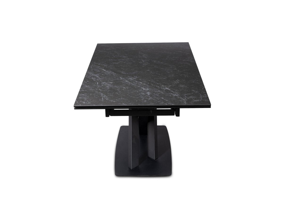 Table à manger extensible en céramique noire 6 - 10 personnes ELEGANCE - DécoInParis