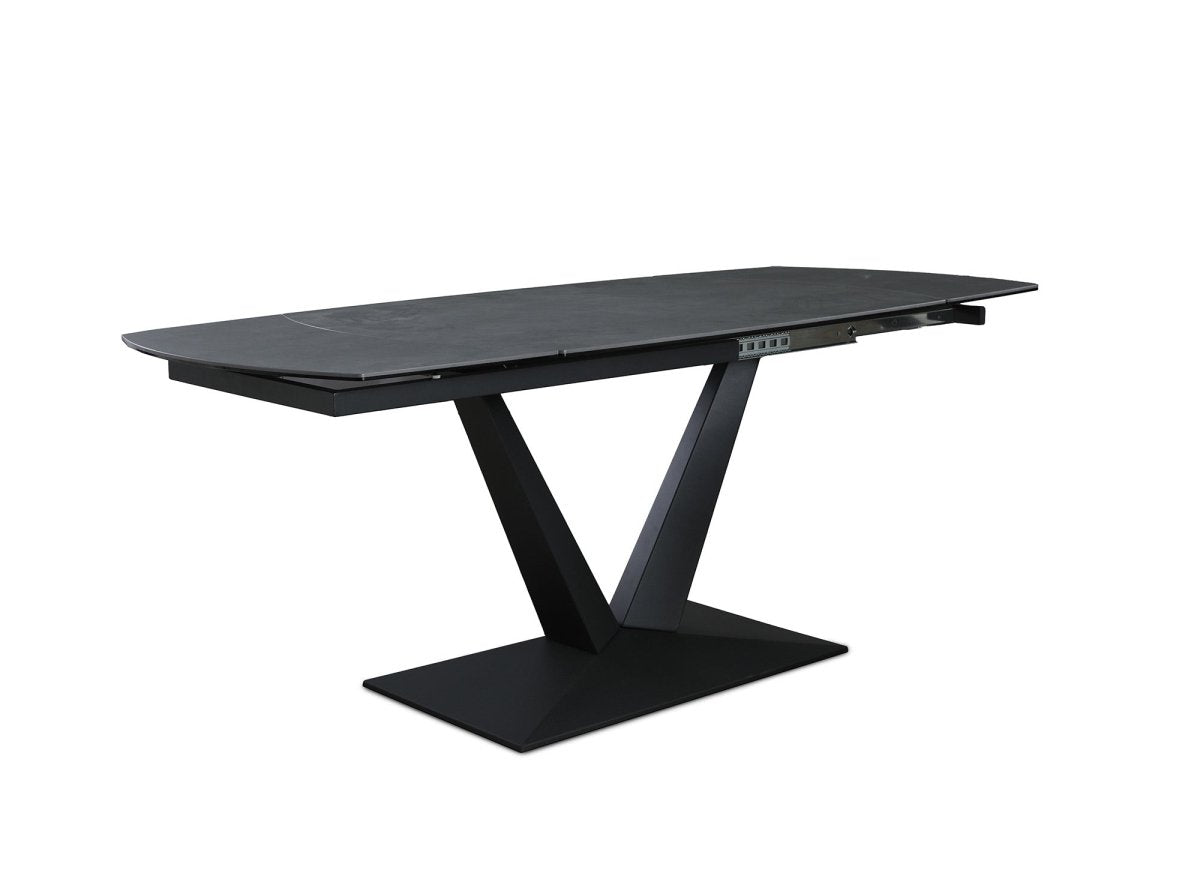 Table à manger extensible en céramique noire 6 - 8 personnes ELIAD - DécoInParis