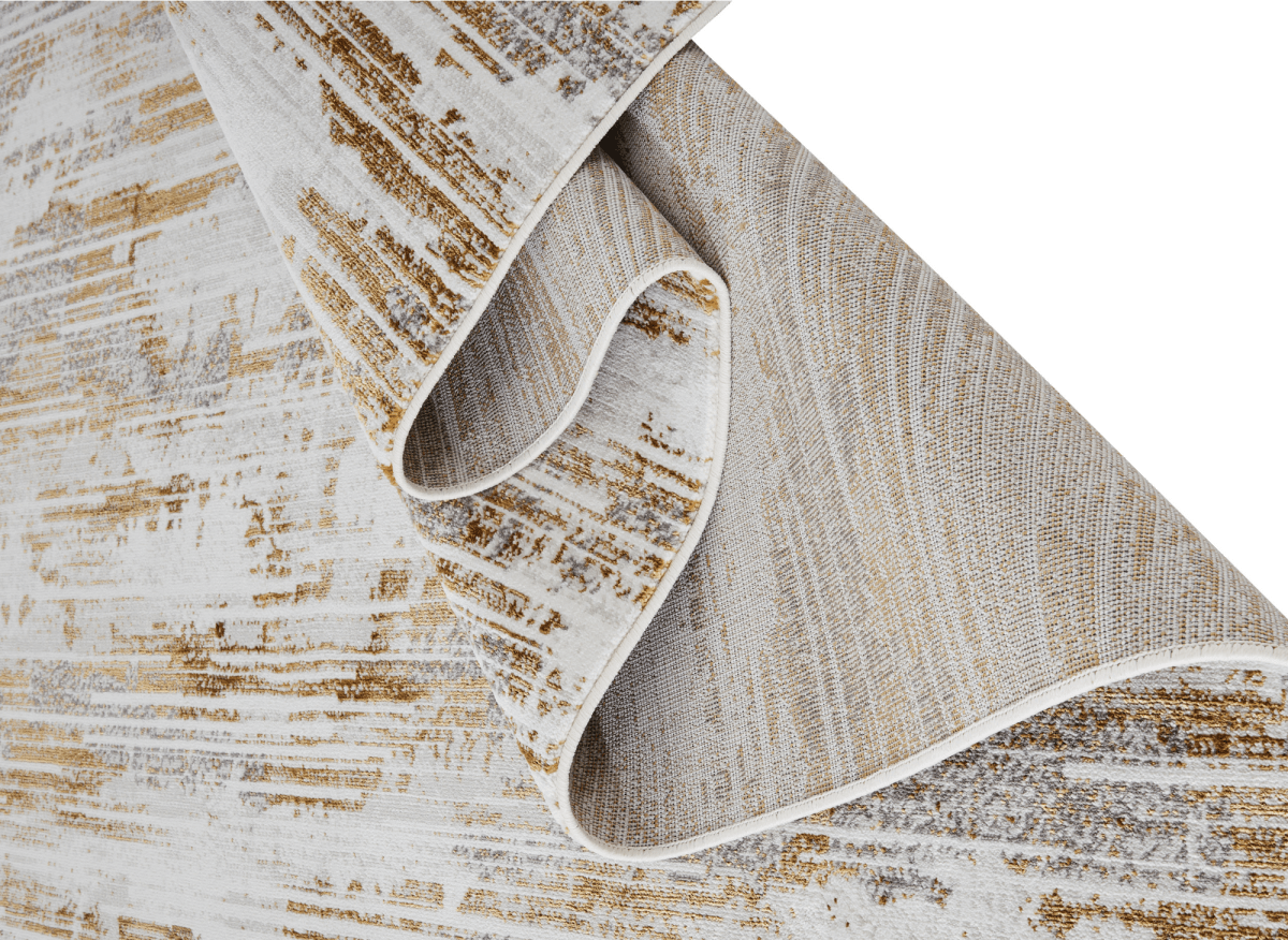 Tapis abstrait beige marron 160 x 230 cm PATINA - DécoInParis