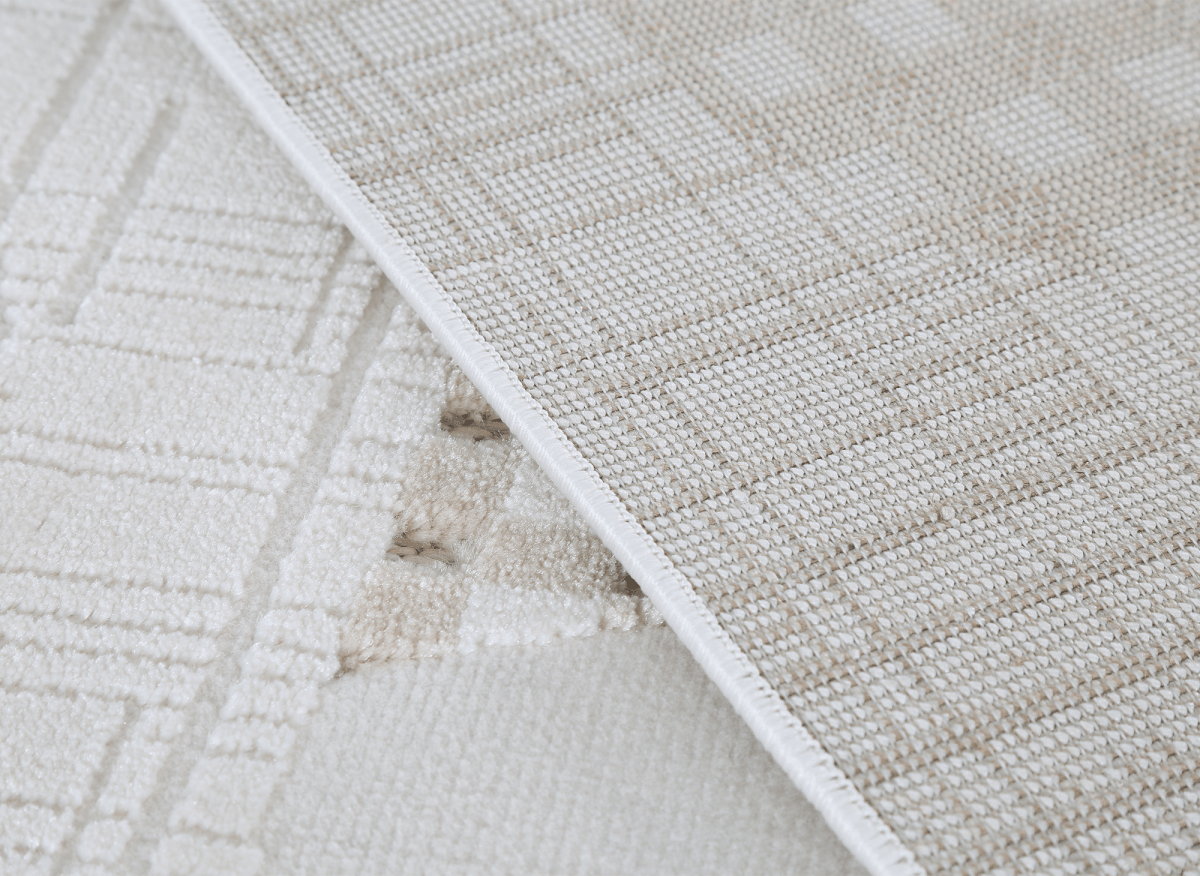 Tapis beige à motifs 160 x 230 cm BRUME - DécoInParis