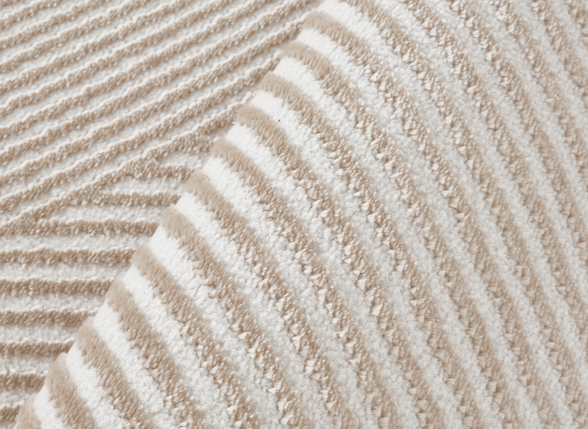 Tapis beige et blanc motif organique 160 x 230 cm SAND - DécoInParis