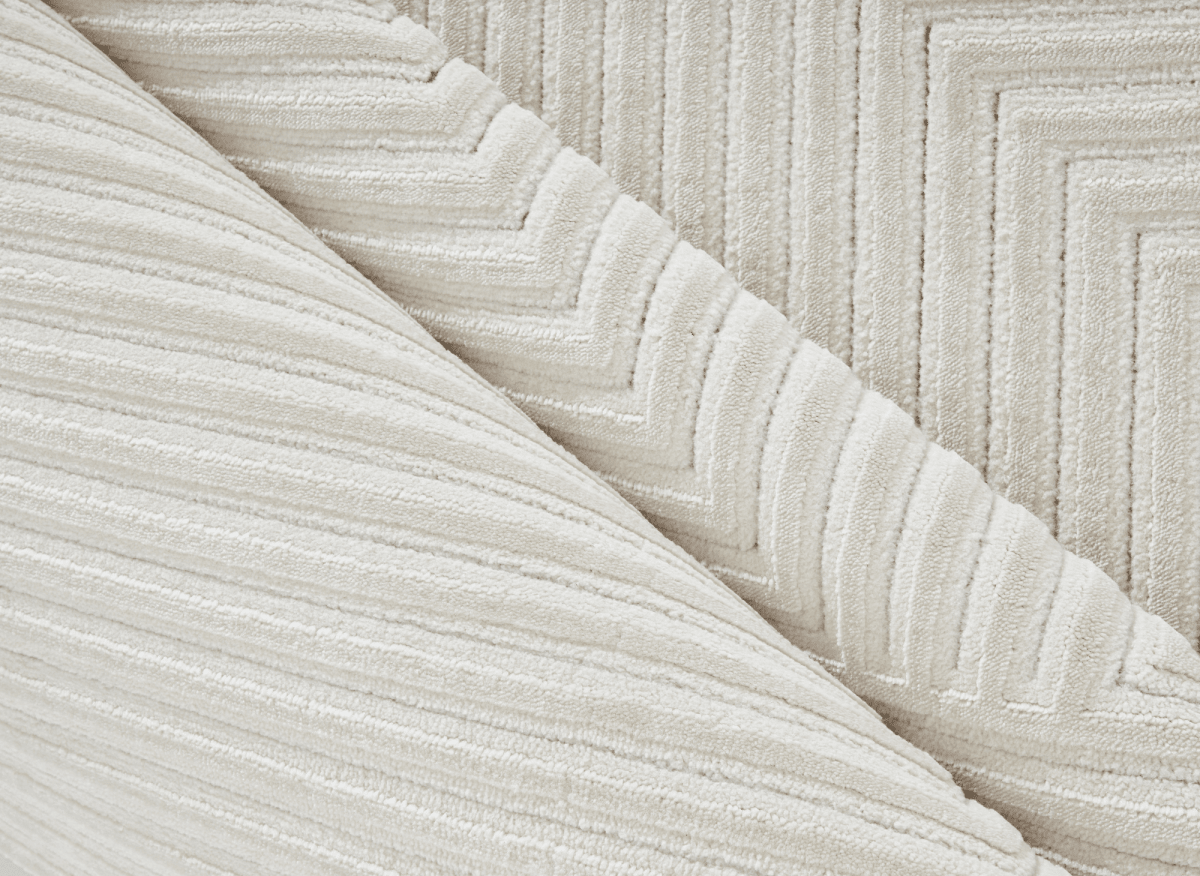 Tapis blanc écru à losanges beiges 200 x 290 cm ROUBY - DécoInParis