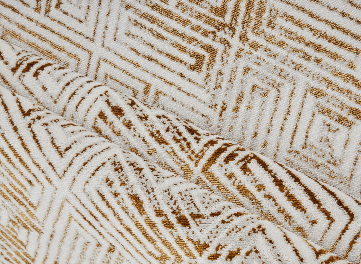 Tapis géométrique beige et marron 200 x 290 cm CARAMEL - DécoInParis