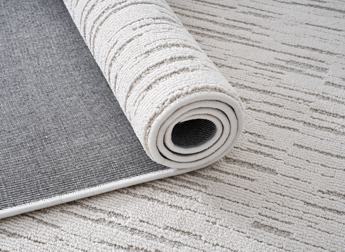 Tapis gris à motifs 160 x 230 cm BRIDGE - DécoInParis