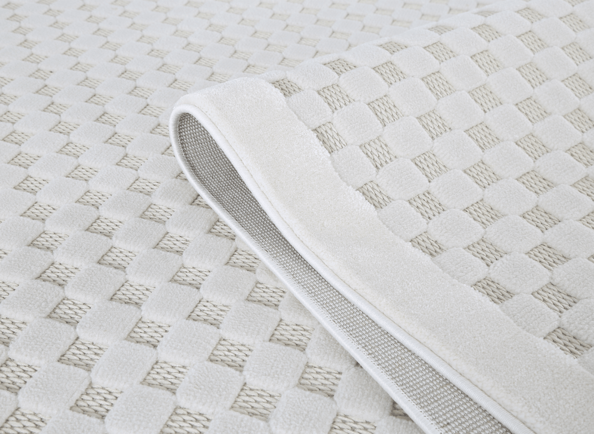 Tapis gris à motifs carreaux 160 x 230 cm MATILA - DécoInParis