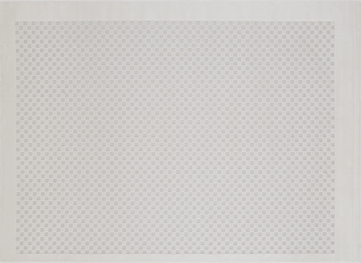 Tapis gris à motifs carreaux 200 x 290 cm MATILA - DécoInParis