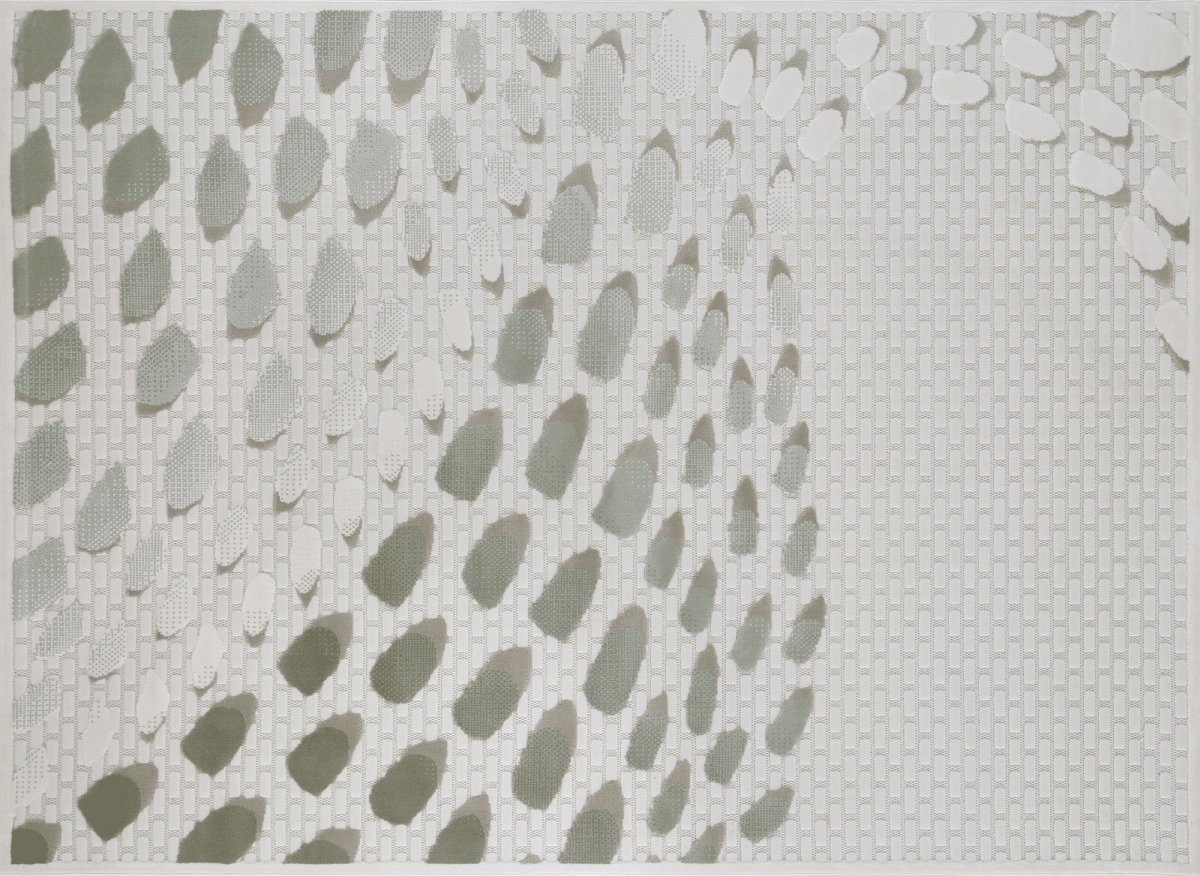 Tapis gris à motifs écailles 200 x 290 cm OLERA - DécoInParis