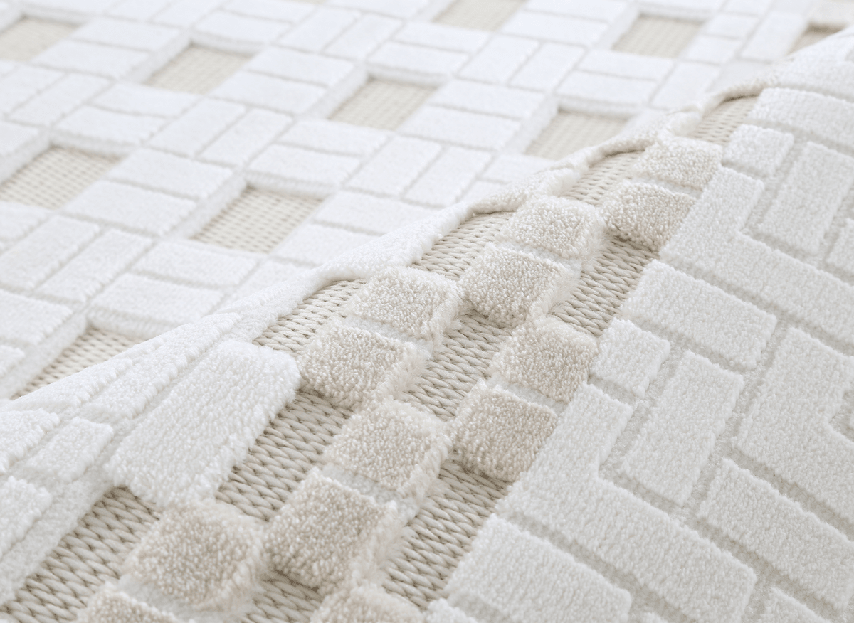 Tapis gris à motifs graphiques 200 x 290 cm ORCHIDÉE - DécoInParis