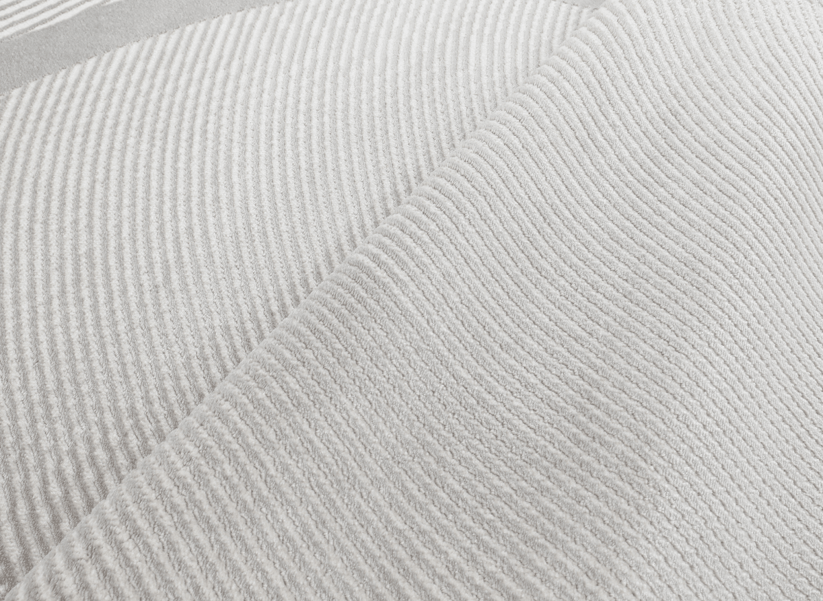 Tapis gris à motifs vague 200 x 290 cm KANSAS - DécoInParis