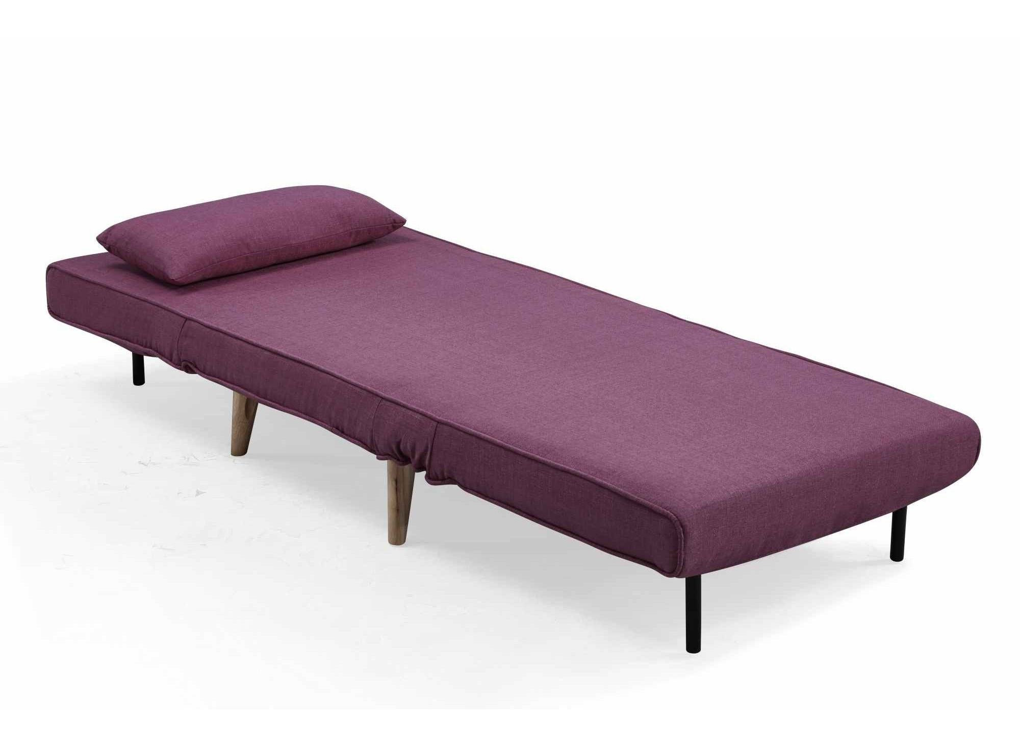 Sillón convertible TONKA en tela morada