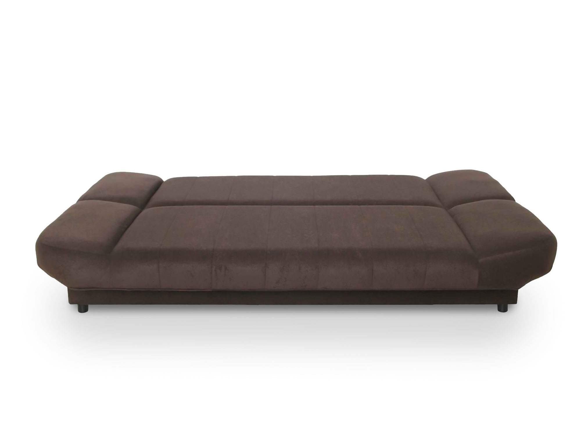 Sofá cama convertible KOTI marrón con mecanismo clic-clac