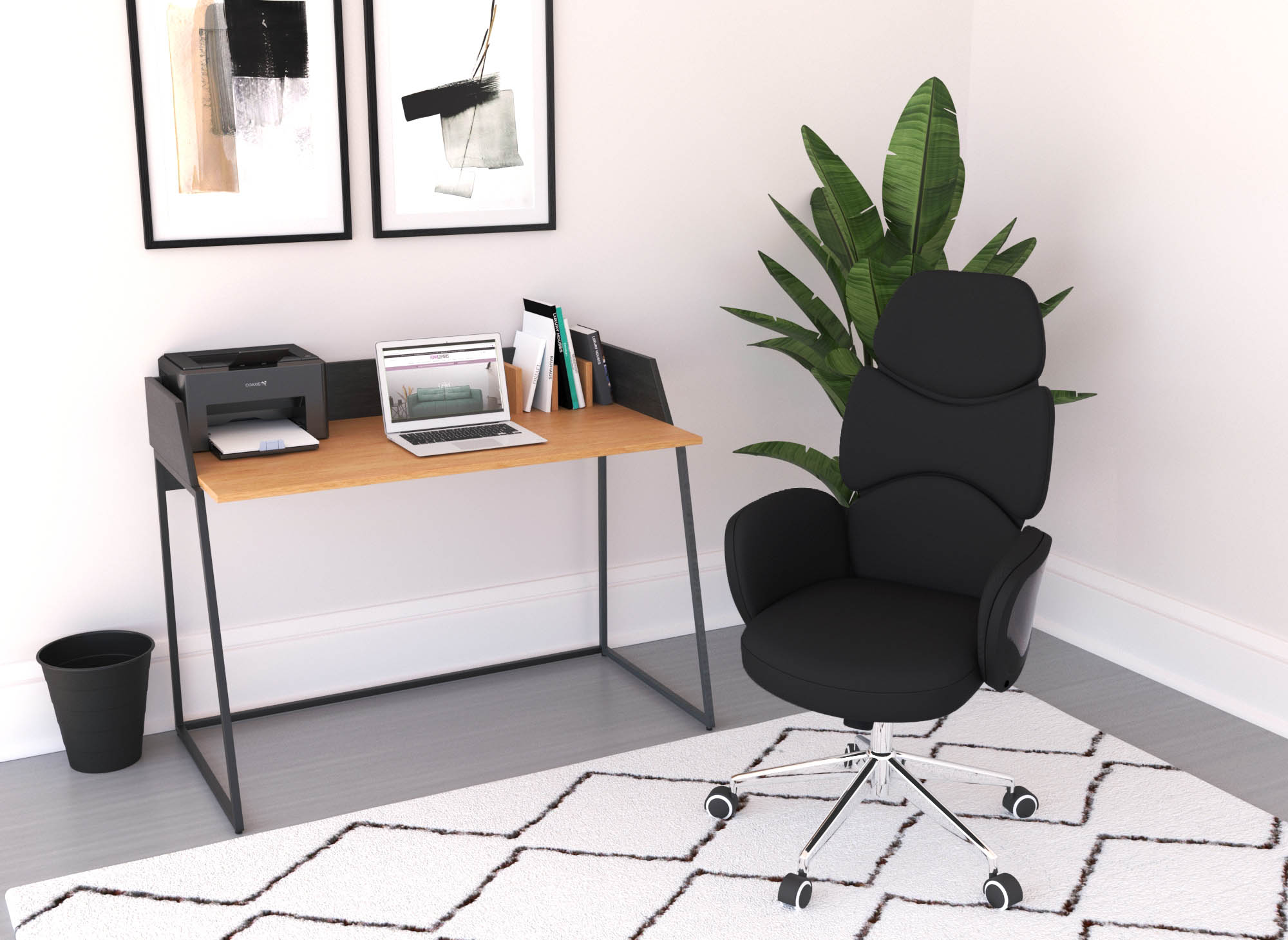 Silla de oficina negra ALFA