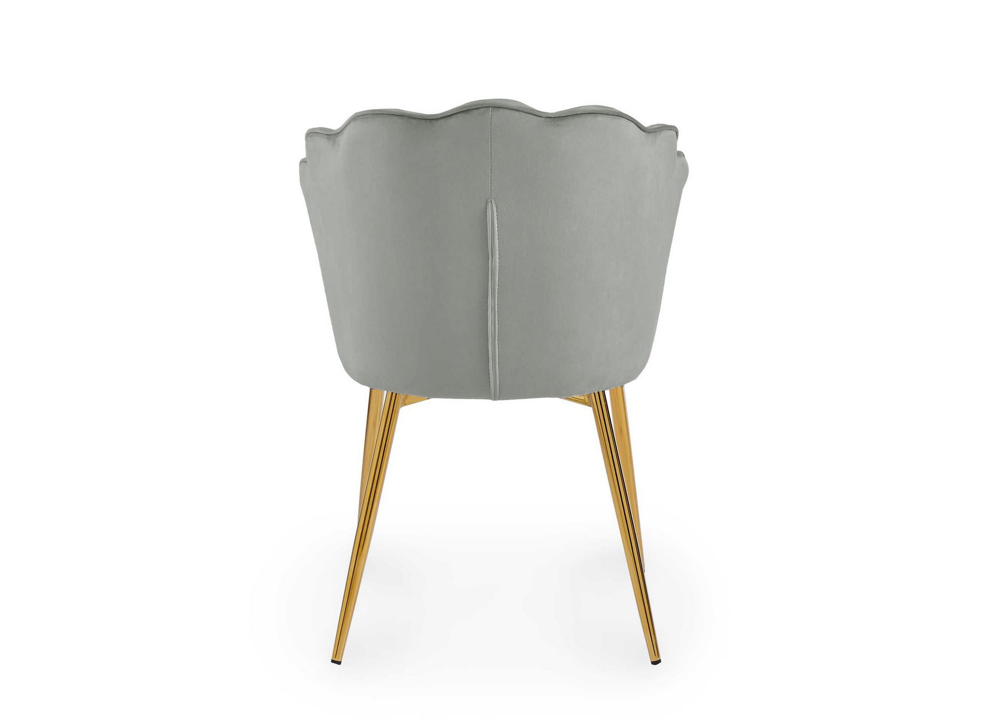 Juego de 2 sillas de diseño GARANCE en terciopelo gris