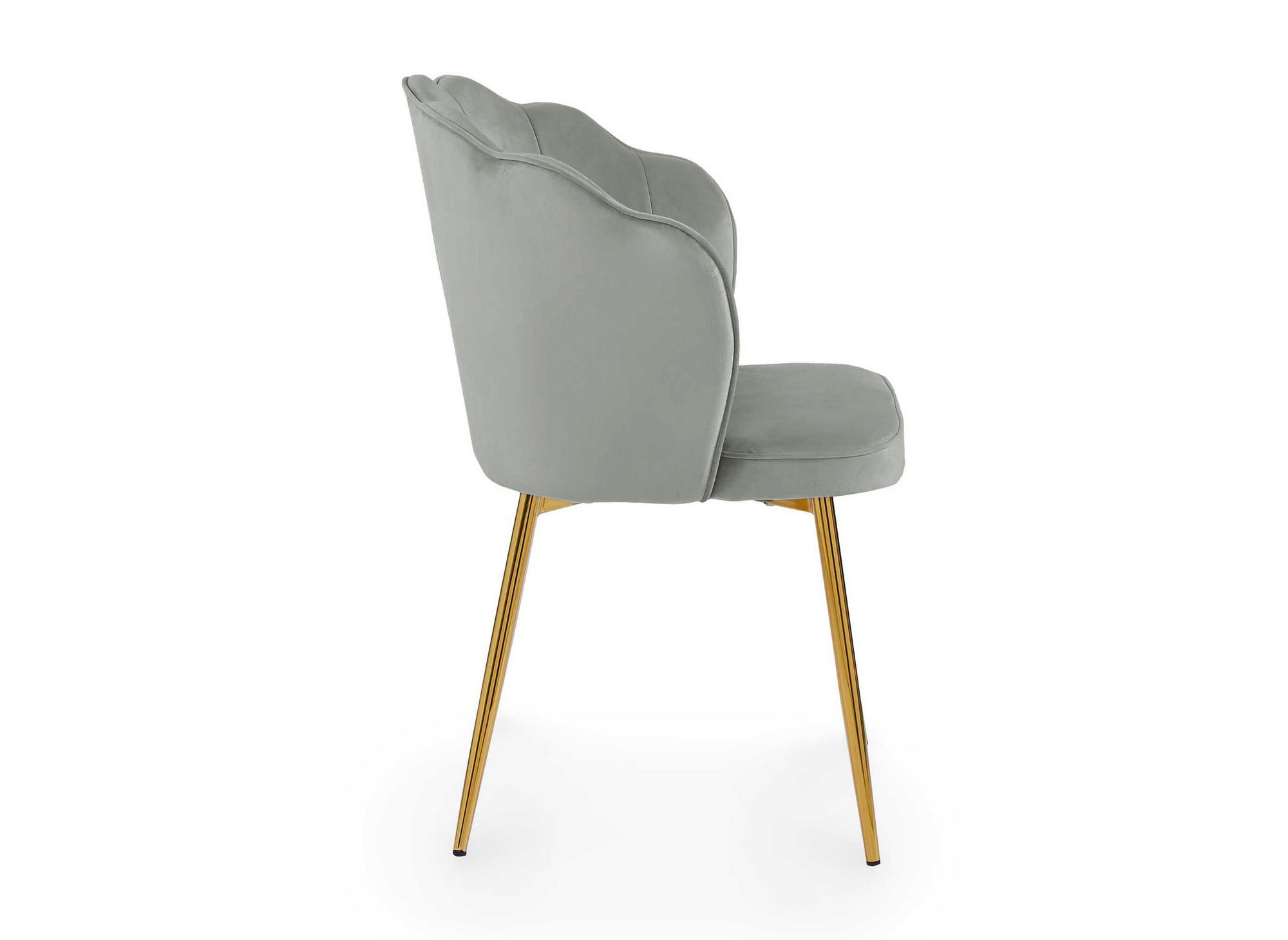 Juego de 2 sillas de diseño GARANCE en terciopelo gris