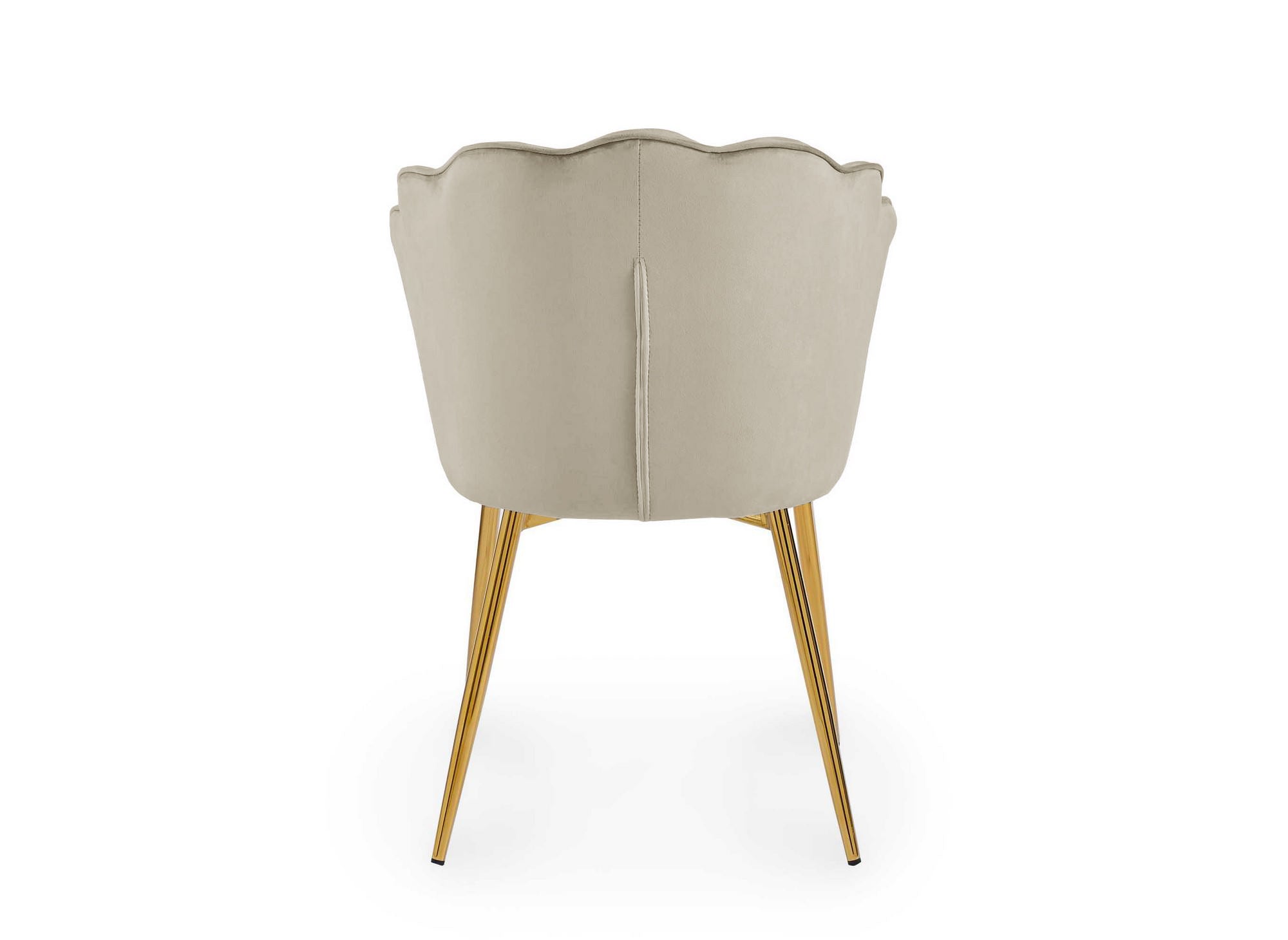 Juego de 2 sillas de diseño GARANCE en terciopelo beige