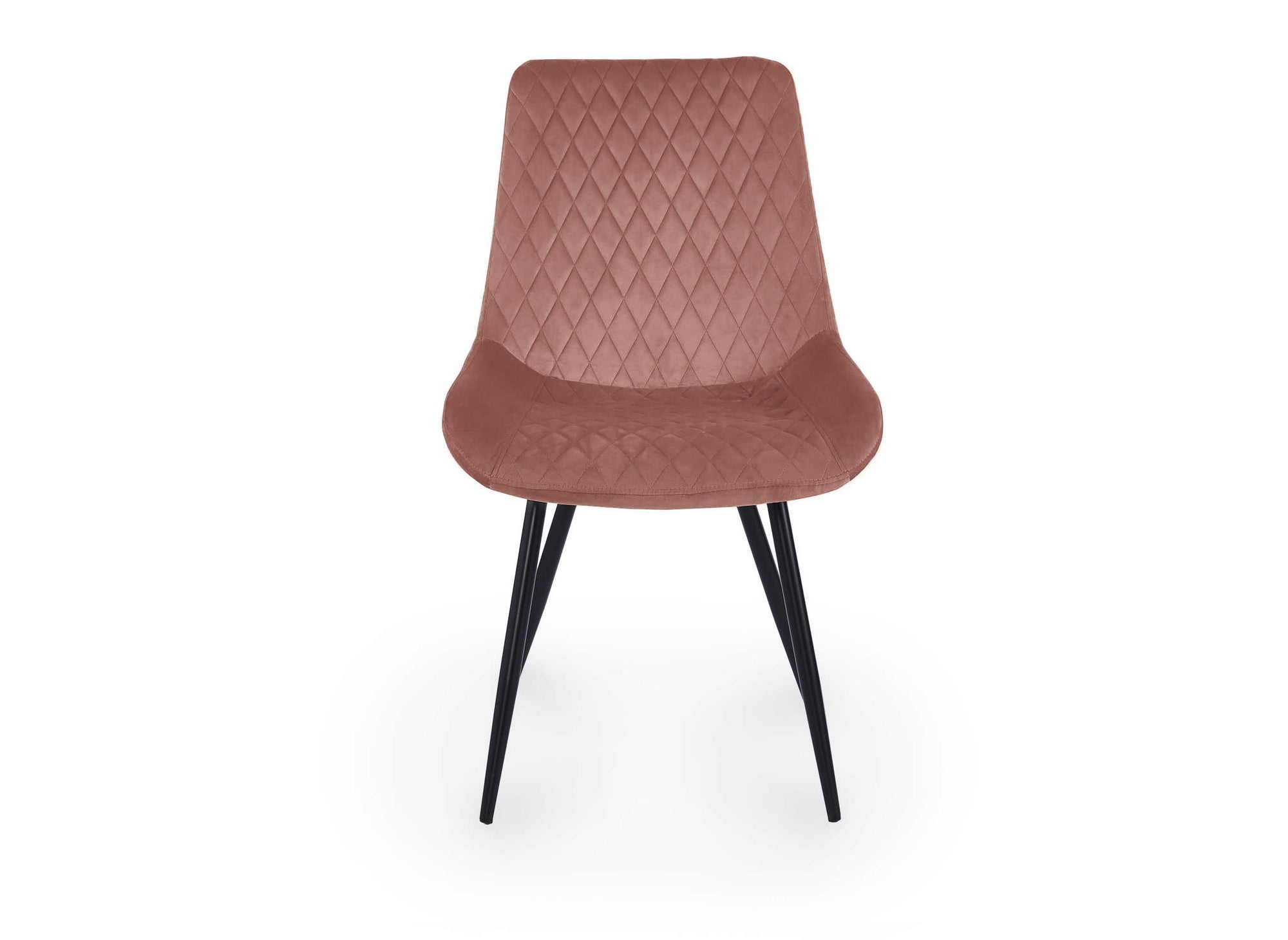 Juego de 2 sillas de diseño YOLA en terciopelo rosa