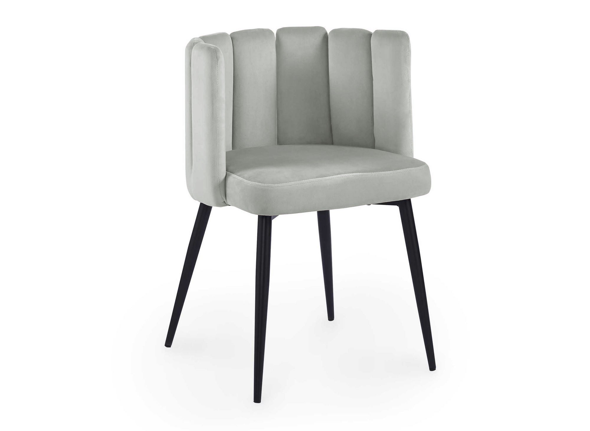 Juego de 2 sillas de diseño DEBBY en terciopelo gris