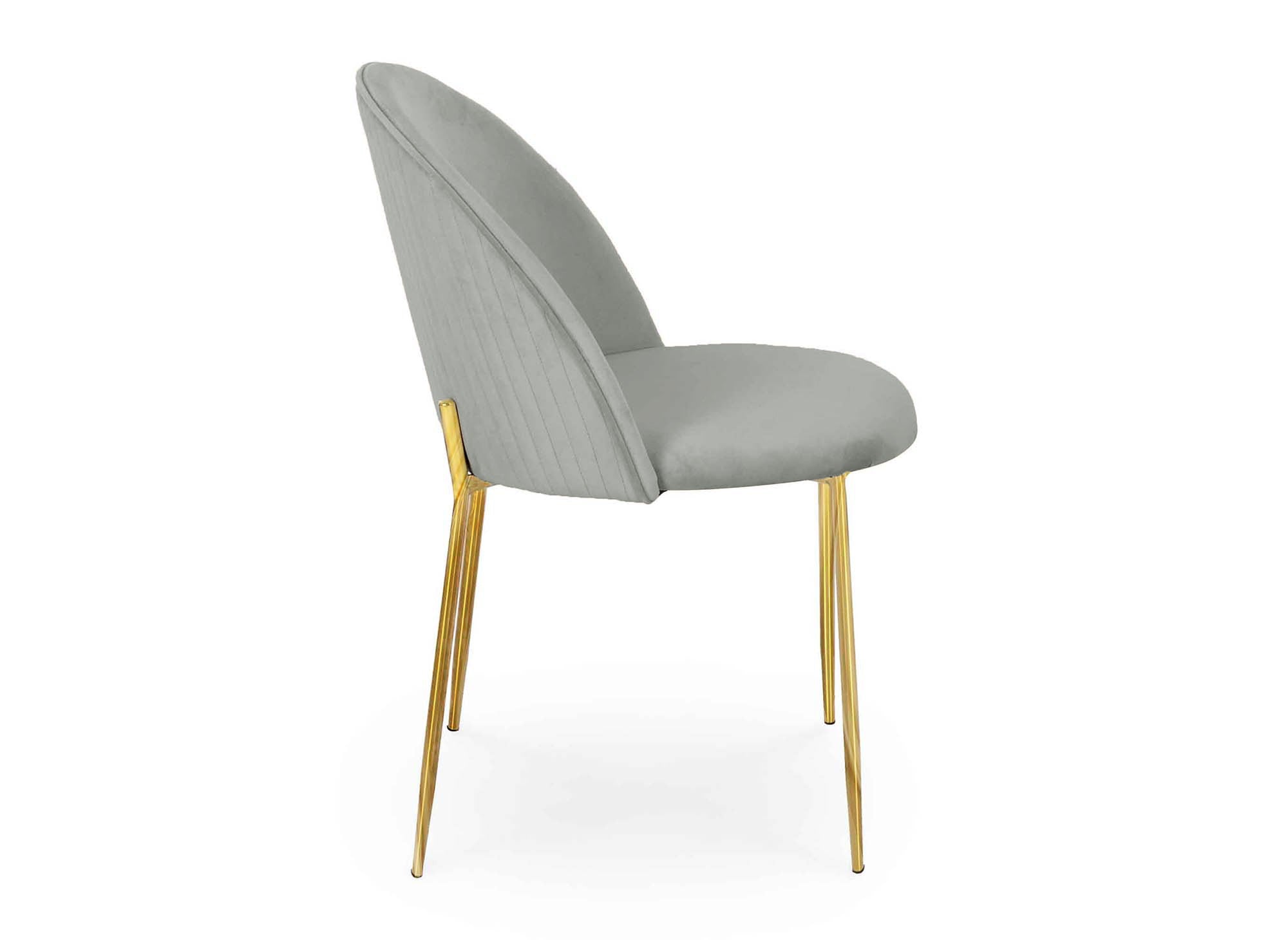 Juego de 2 sillas de diseño ARABEL en terciopelo gris