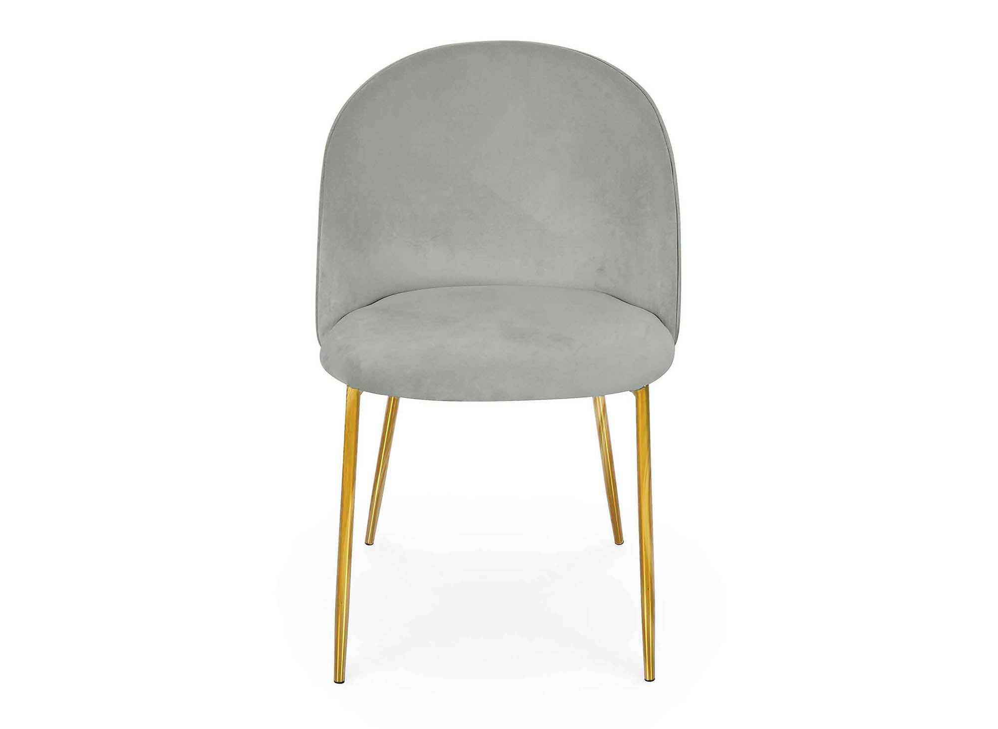 Juego de 2 sillas de diseño ARABEL en terciopelo gris