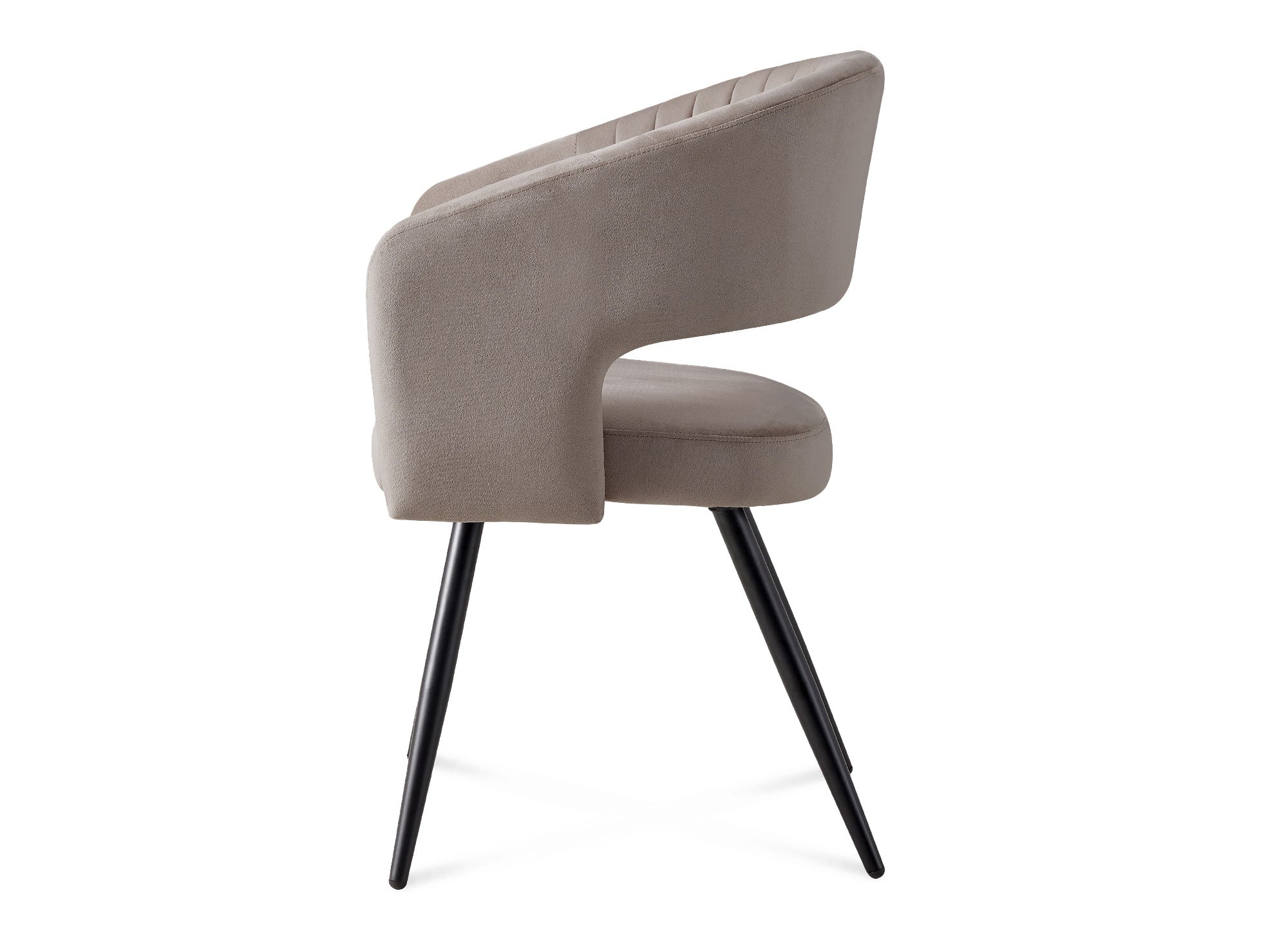 Juego de 2 sillas de diseño GLORIA en terciopelo beige