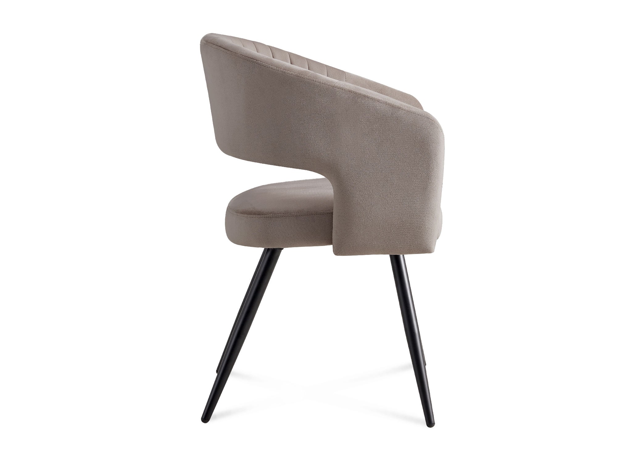 Juego de 2 sillas de diseño GLORIA en terciopelo beige