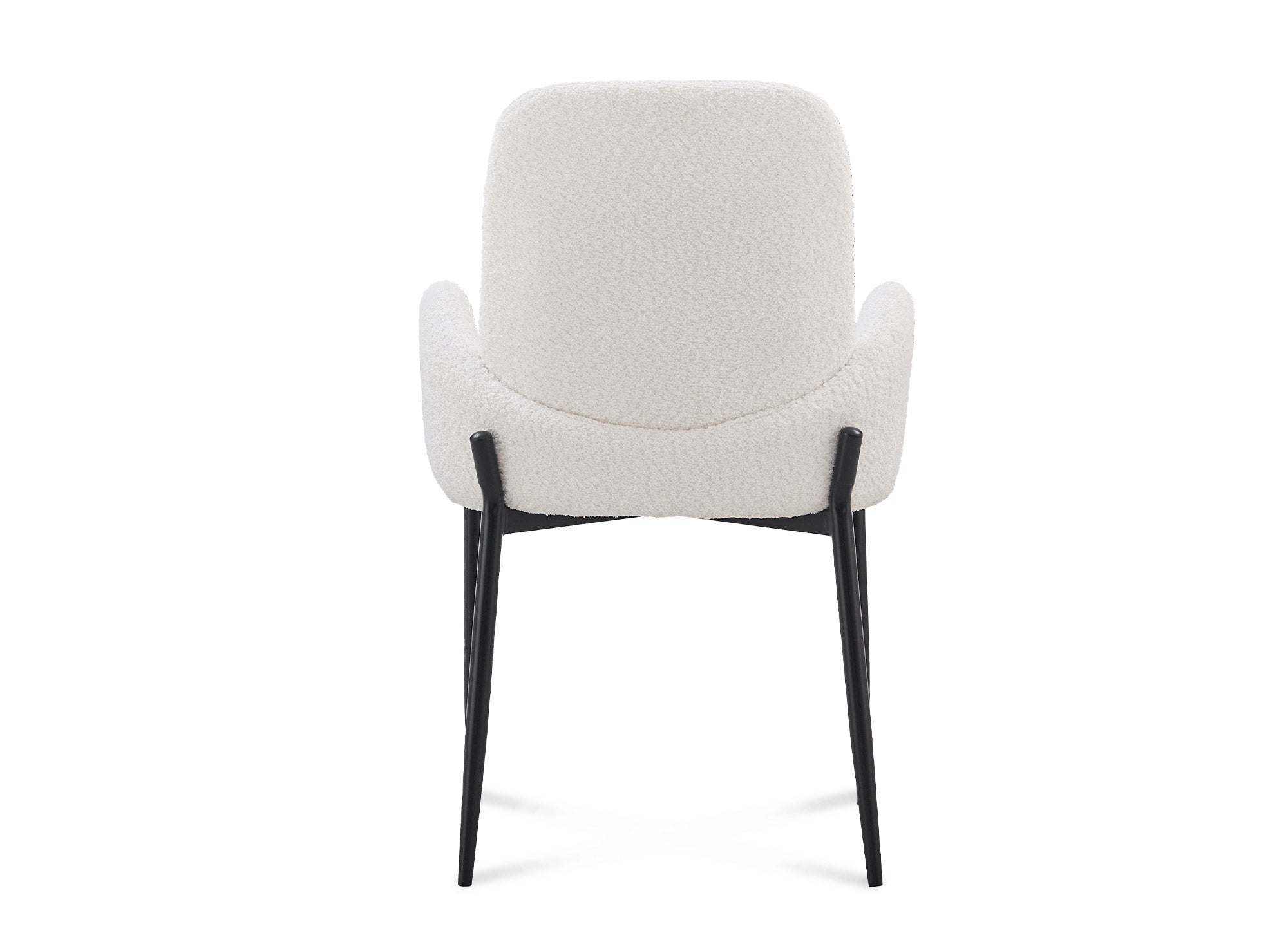 Juego de 2 sillas KAMILIA blancas con efecto piel de oveja