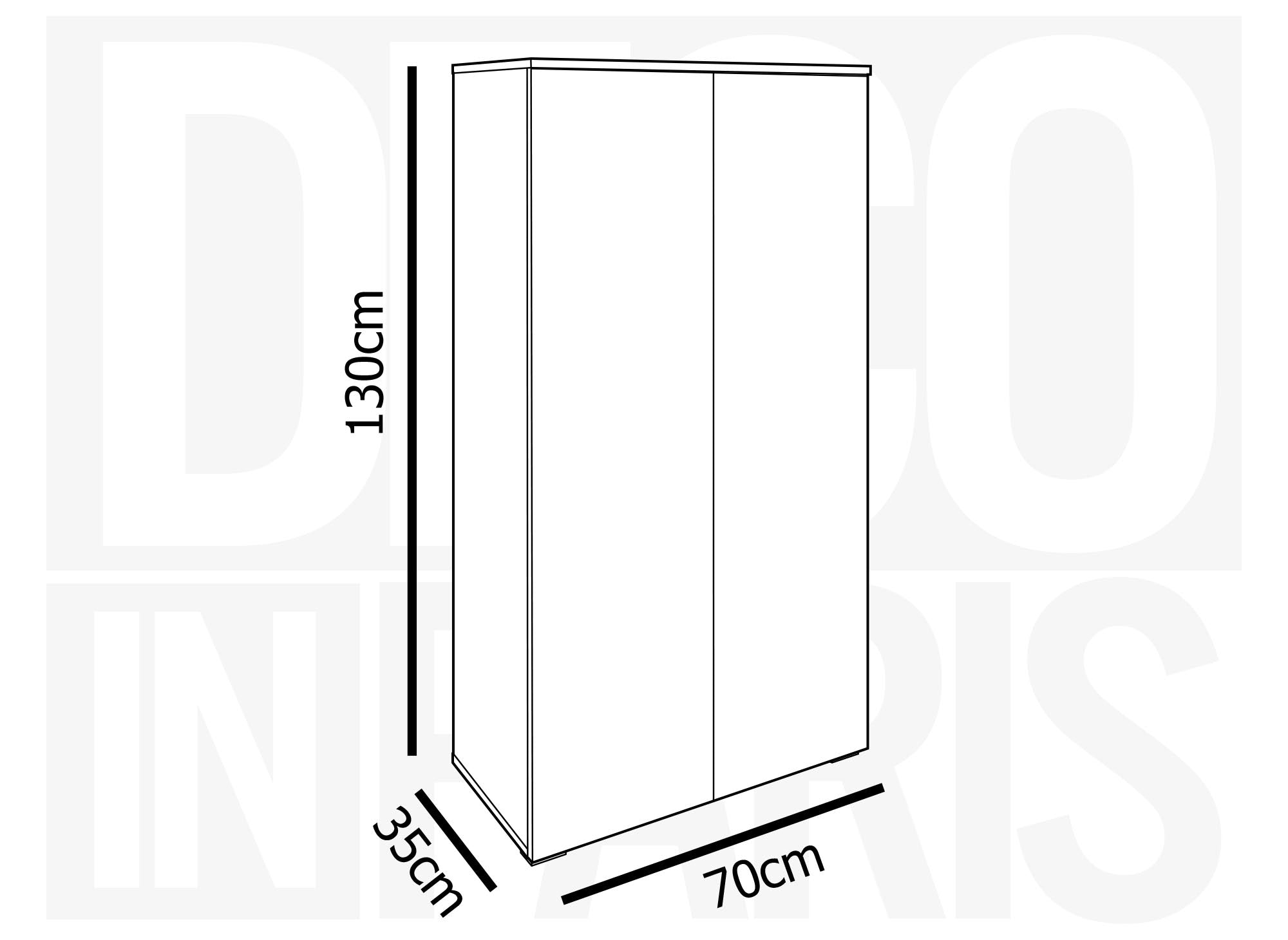 Zapatero BAKI negro con 2 puertas y 6 cajones