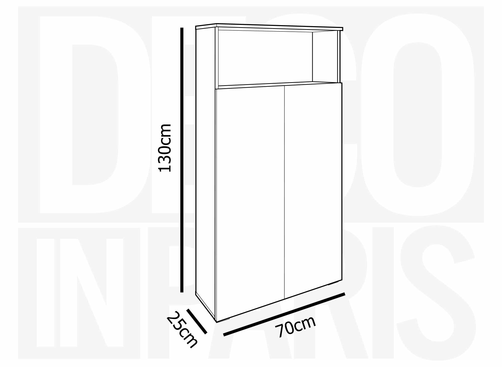 Zapatero BAKI blanco con 5 compartimentos y 1 nicho
