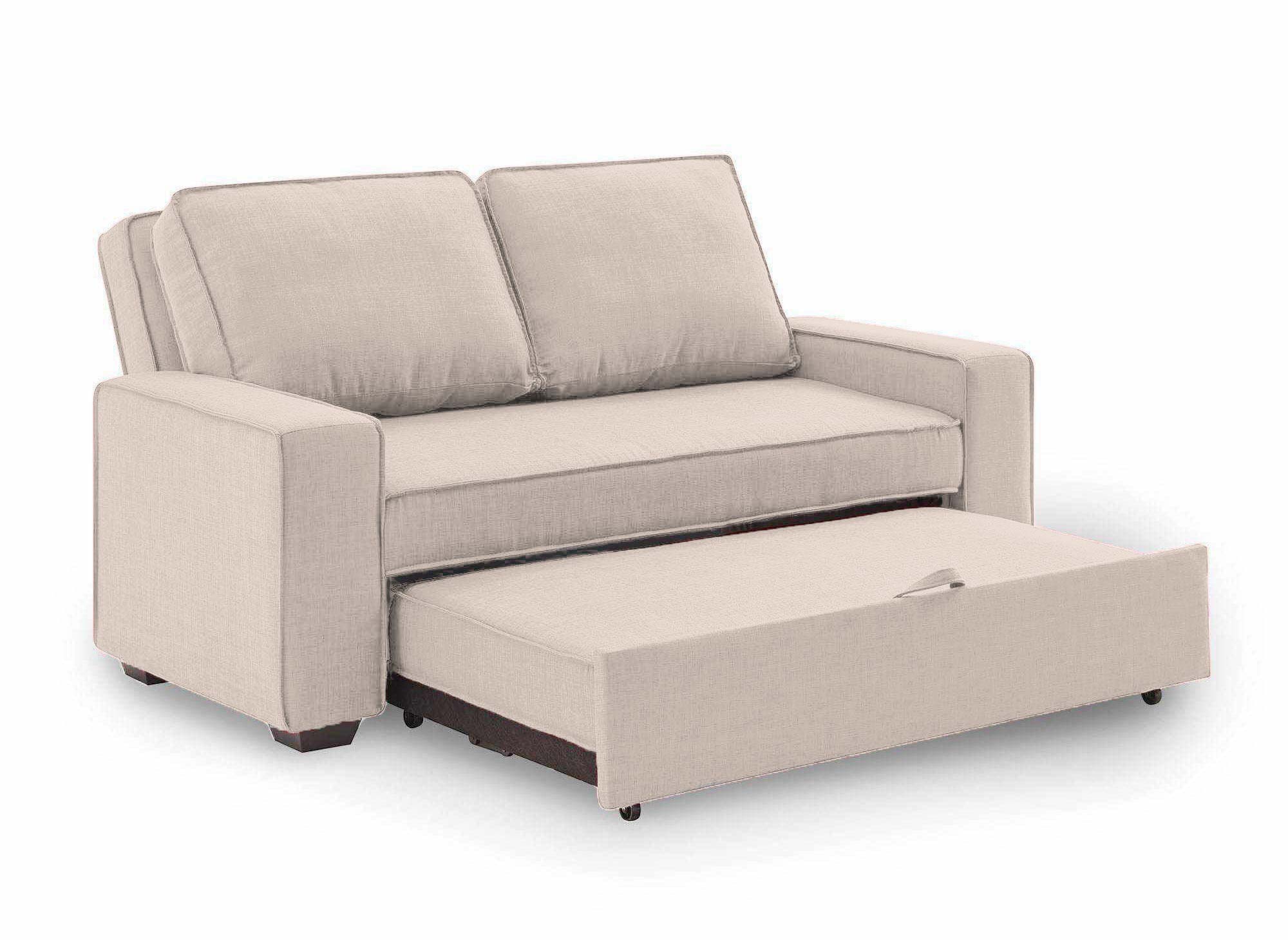 Sofá cama JAMES de 3 plazas en tela beige