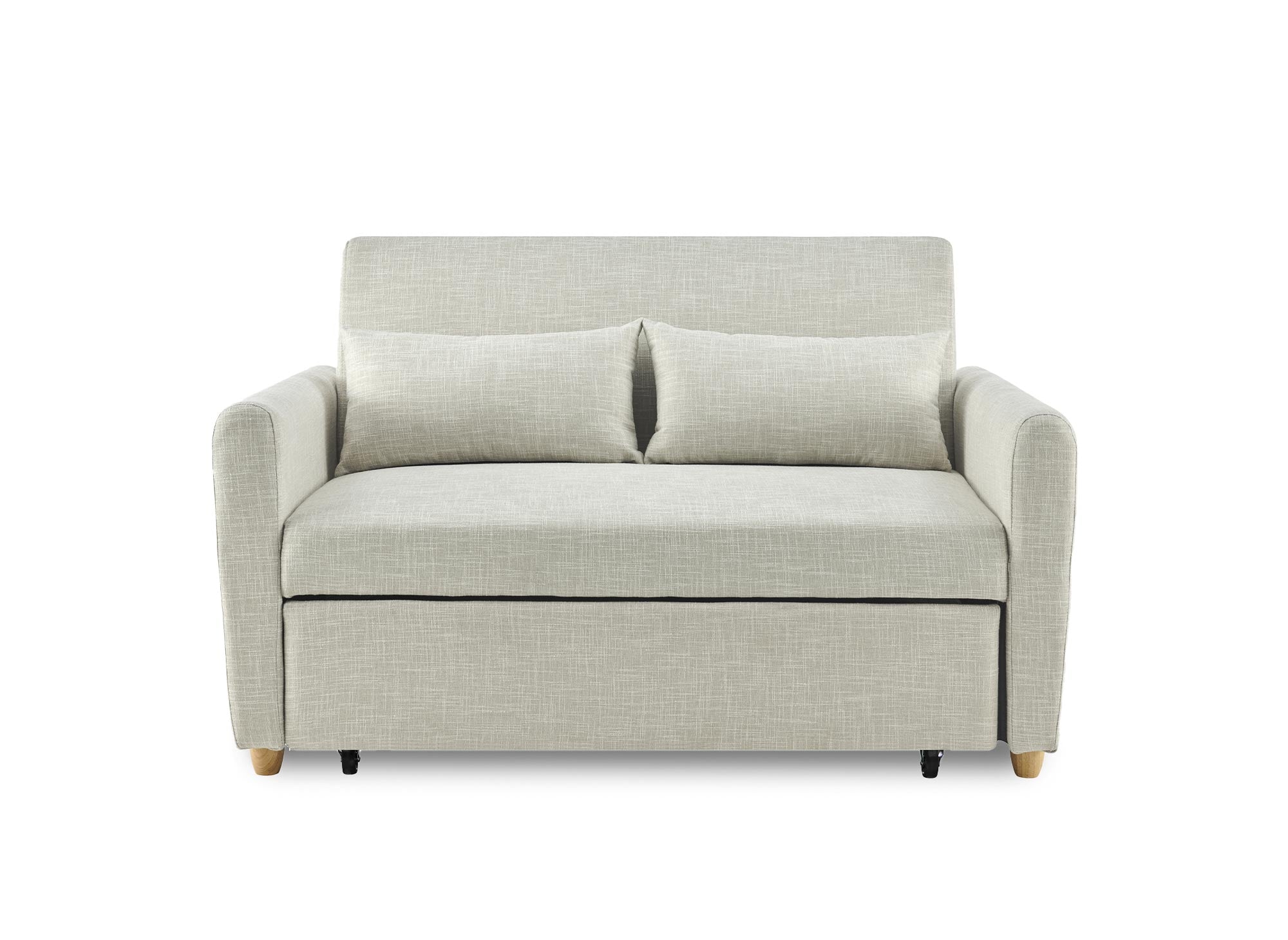 Sofá cama convertible escandinavo KALAYA en tela beige