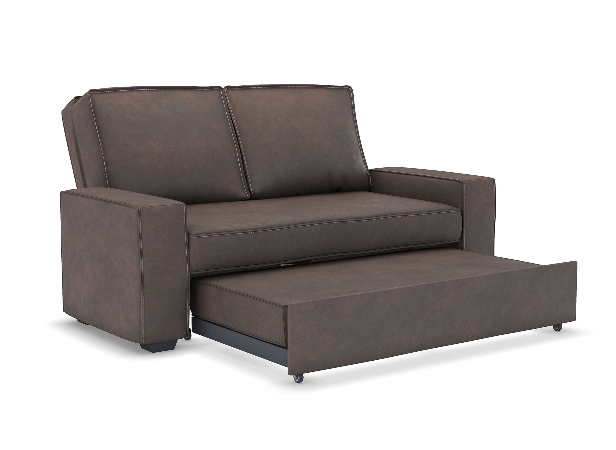 Sofá cama JAMES de 3 plazas en color marrón