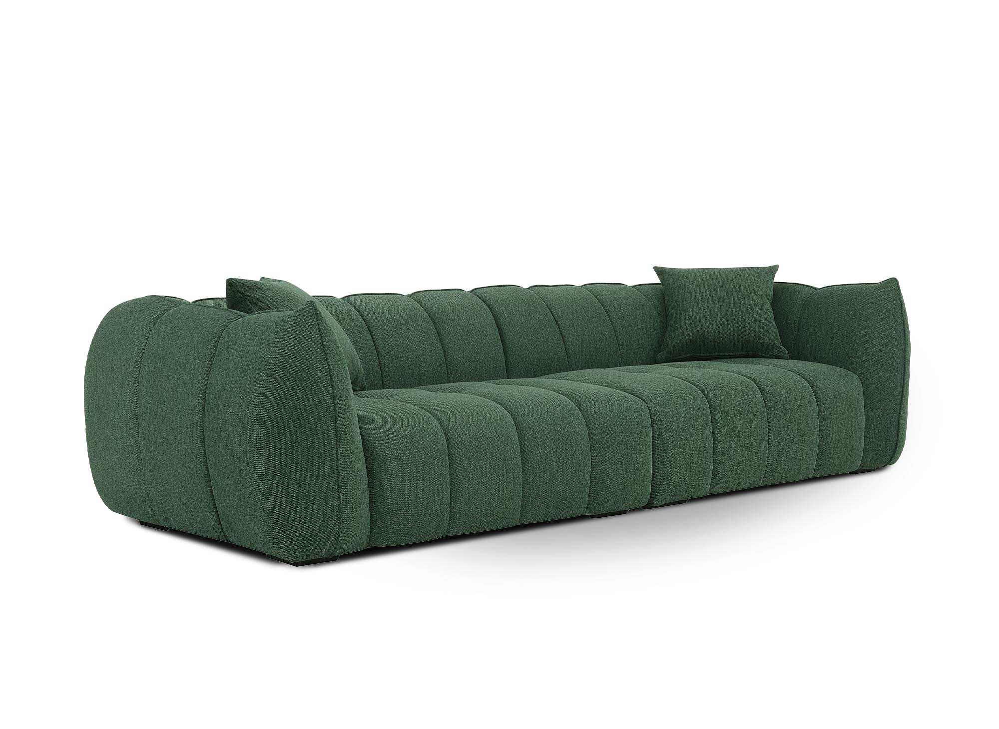 Sofá ALISSA de 4 plazas en tela verde