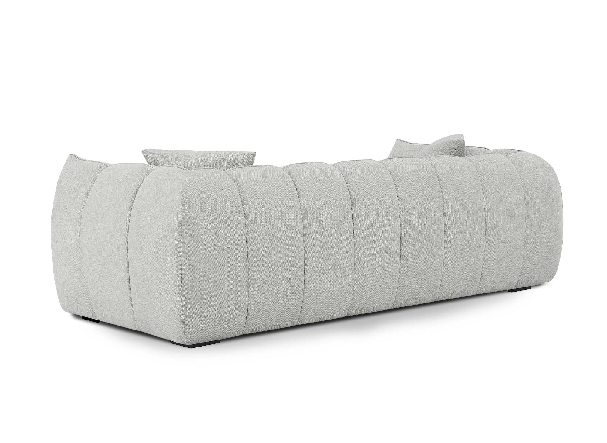 Sofá de 3 plazas ALISSA en tela gris