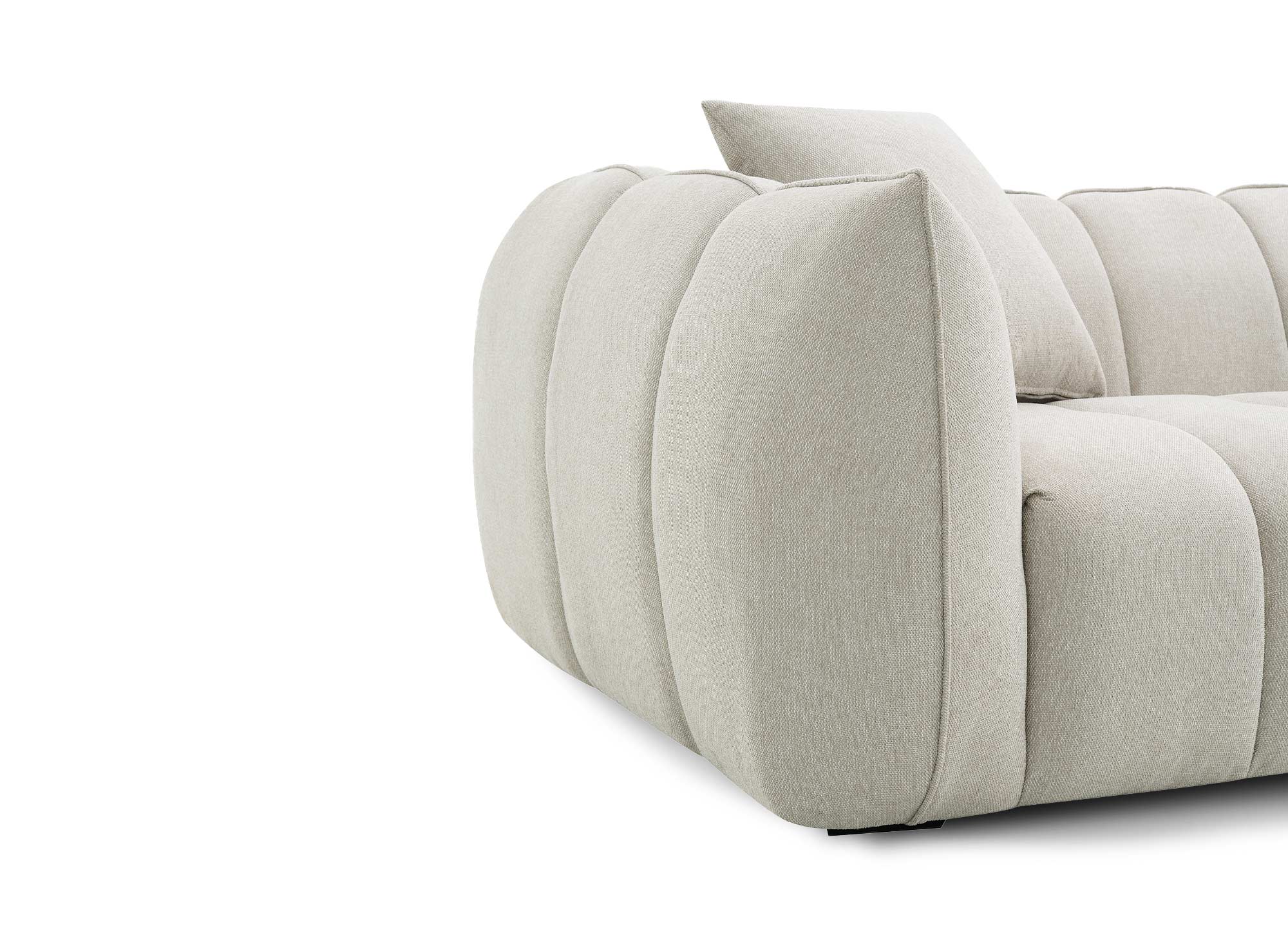 Sofá de 3 plazas ALISSA en tela beige