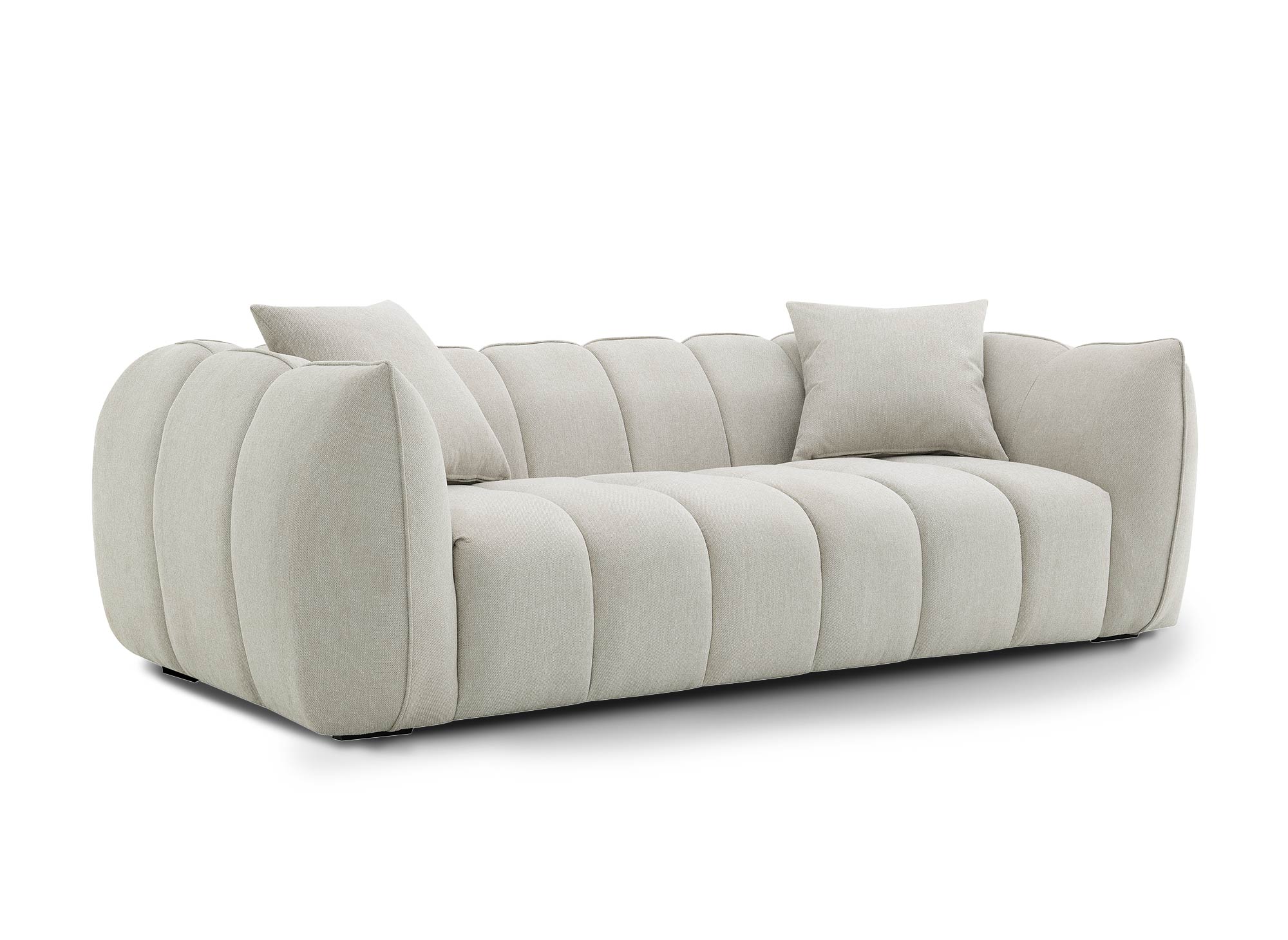 Sofá de 3 plazas ALISSA en tela beige