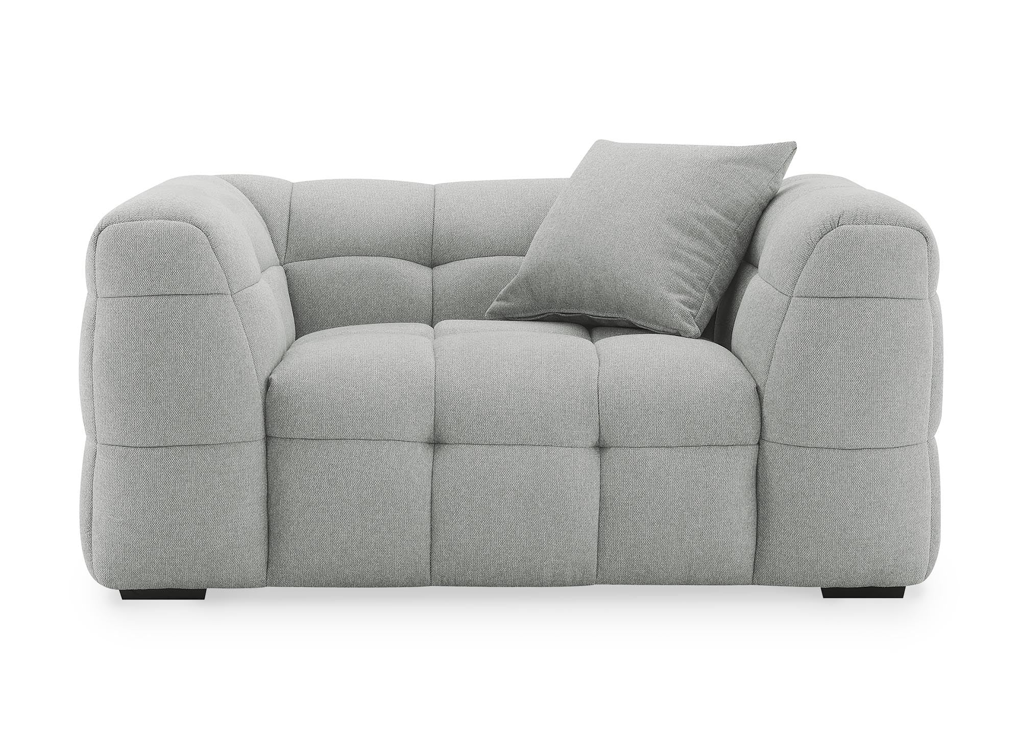 Sillón BELLA de tela gris