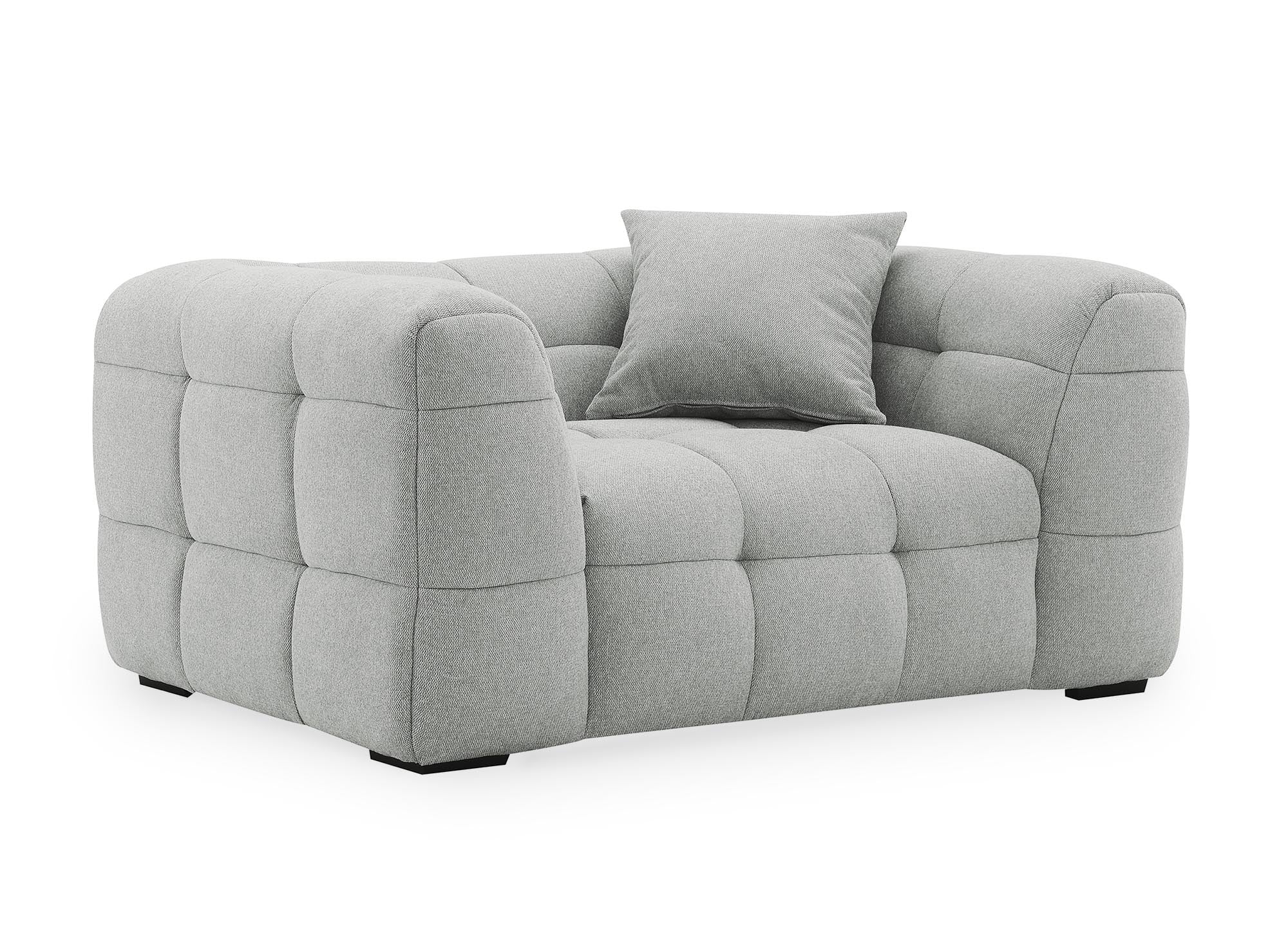 Sillón BELLA de tela gris