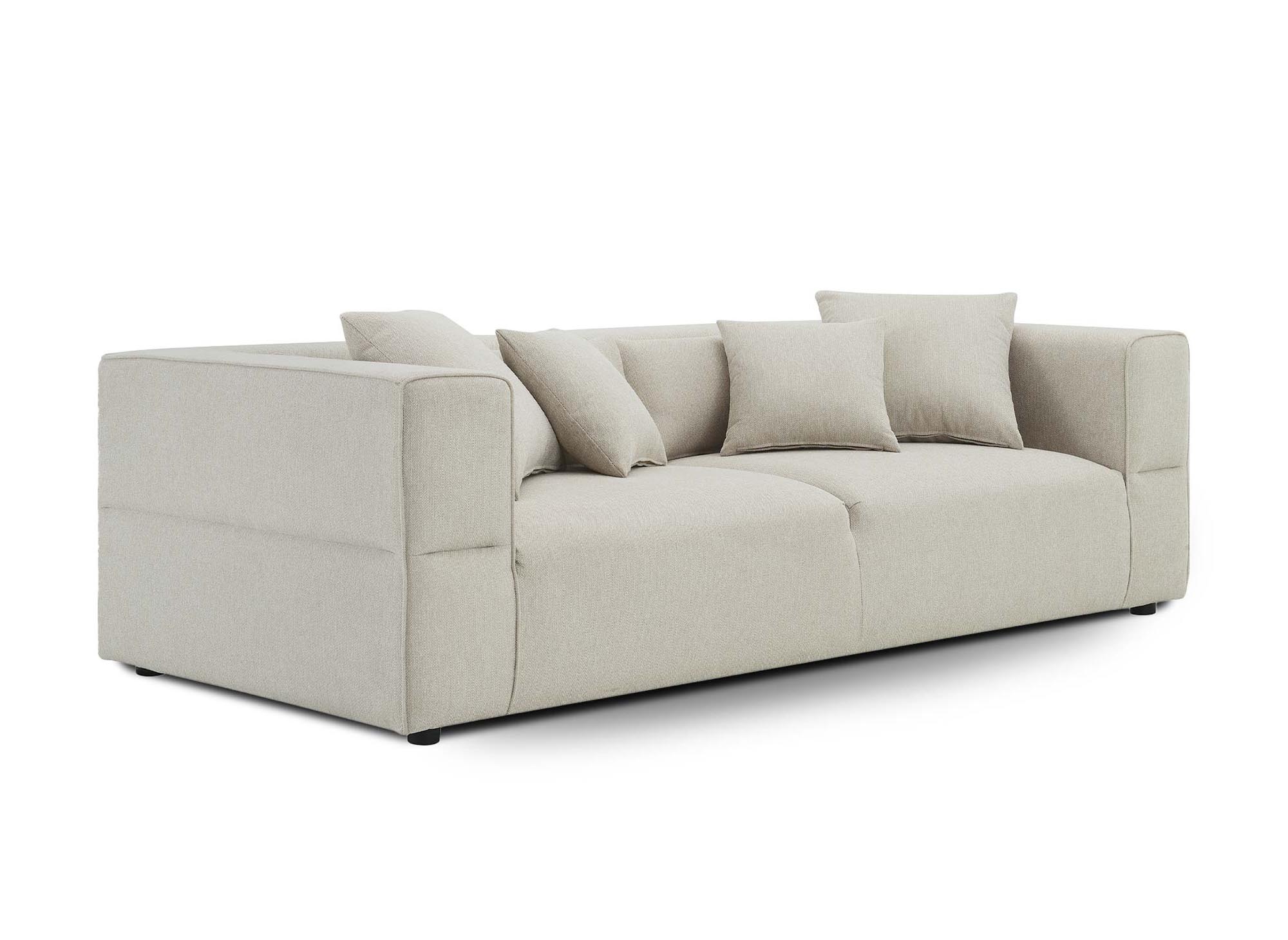 Sofá de 3 plazas EVELYNE en tela beige