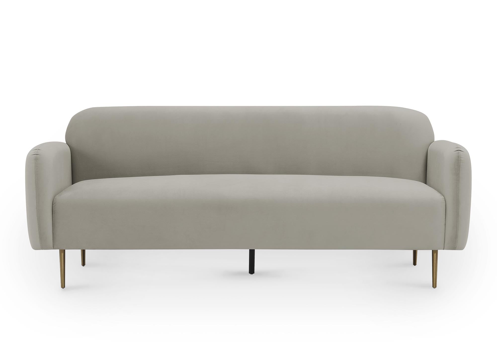 Sofá de 3 plazas MARILYNE en terciopelo beige