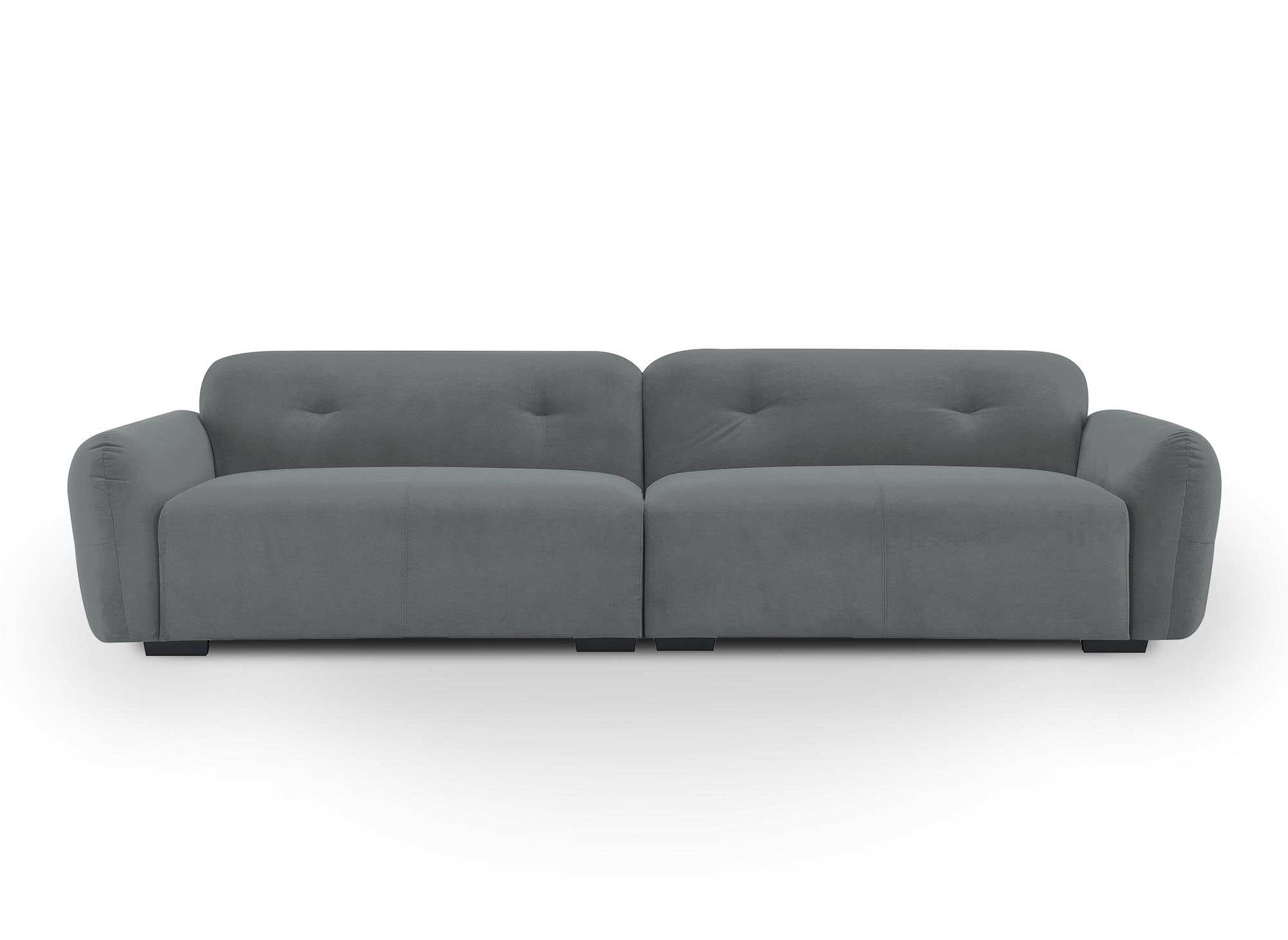 Sofá PICASSO de 4 plazas en terciopelo gris