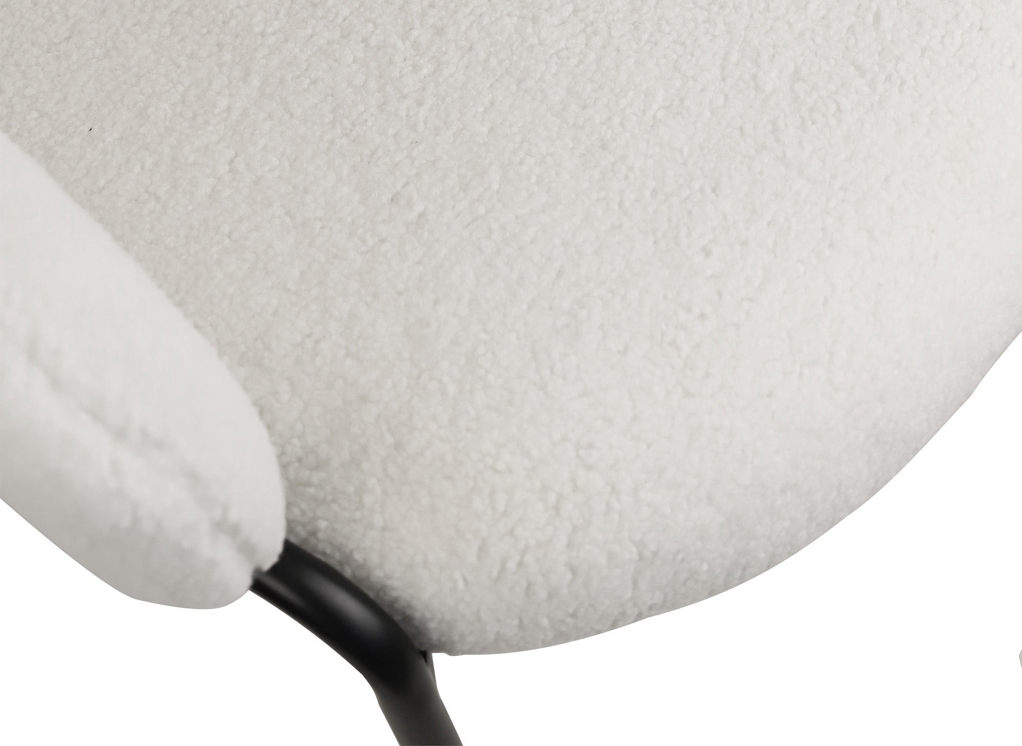 Conjunto de 2 sillones de diseño con reposabrazos en tejido bouclé blanco BENTA