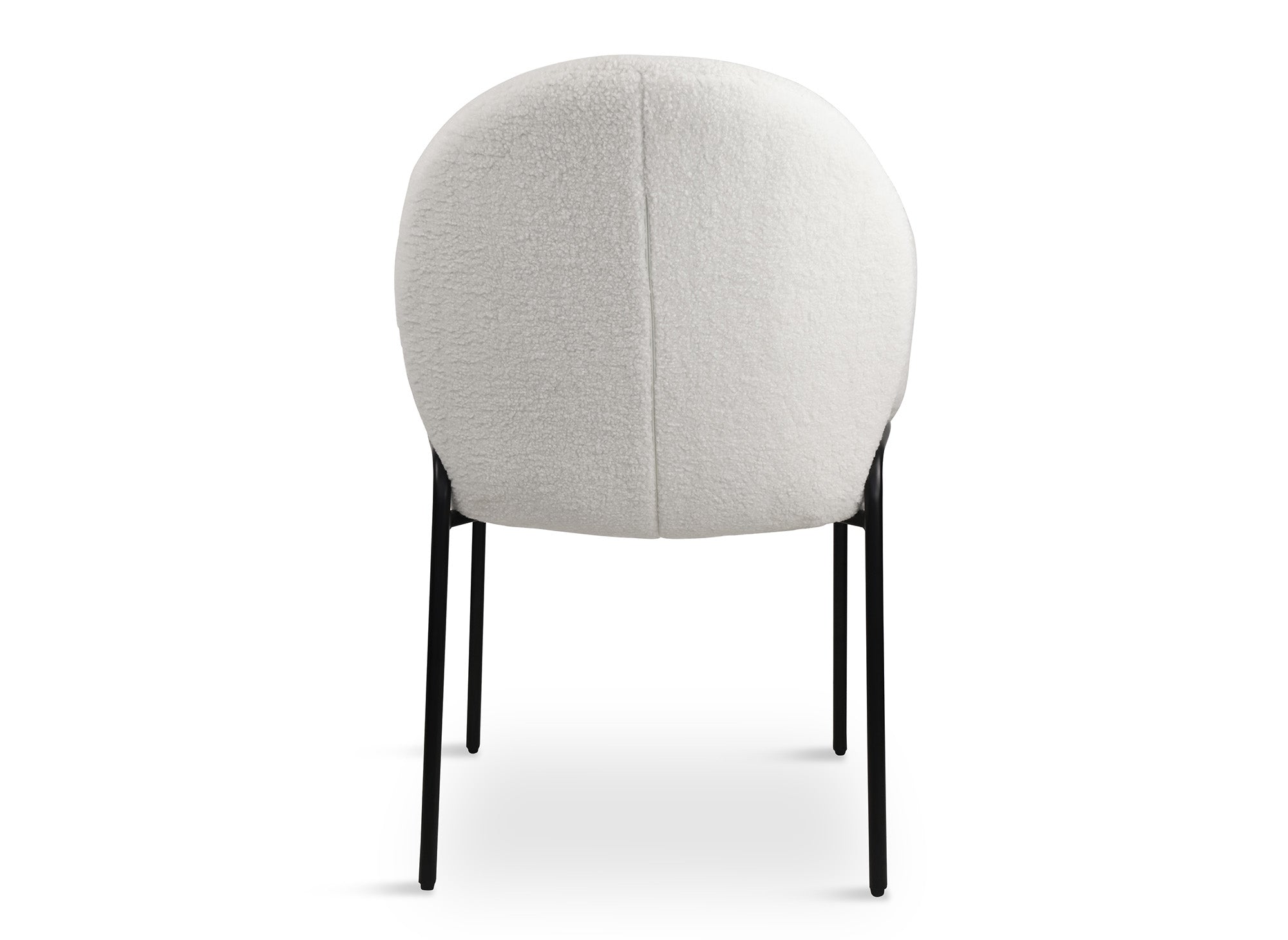 Conjunto de 2 sillones de diseño con reposabrazos en tejido bouclé blanco BENTA